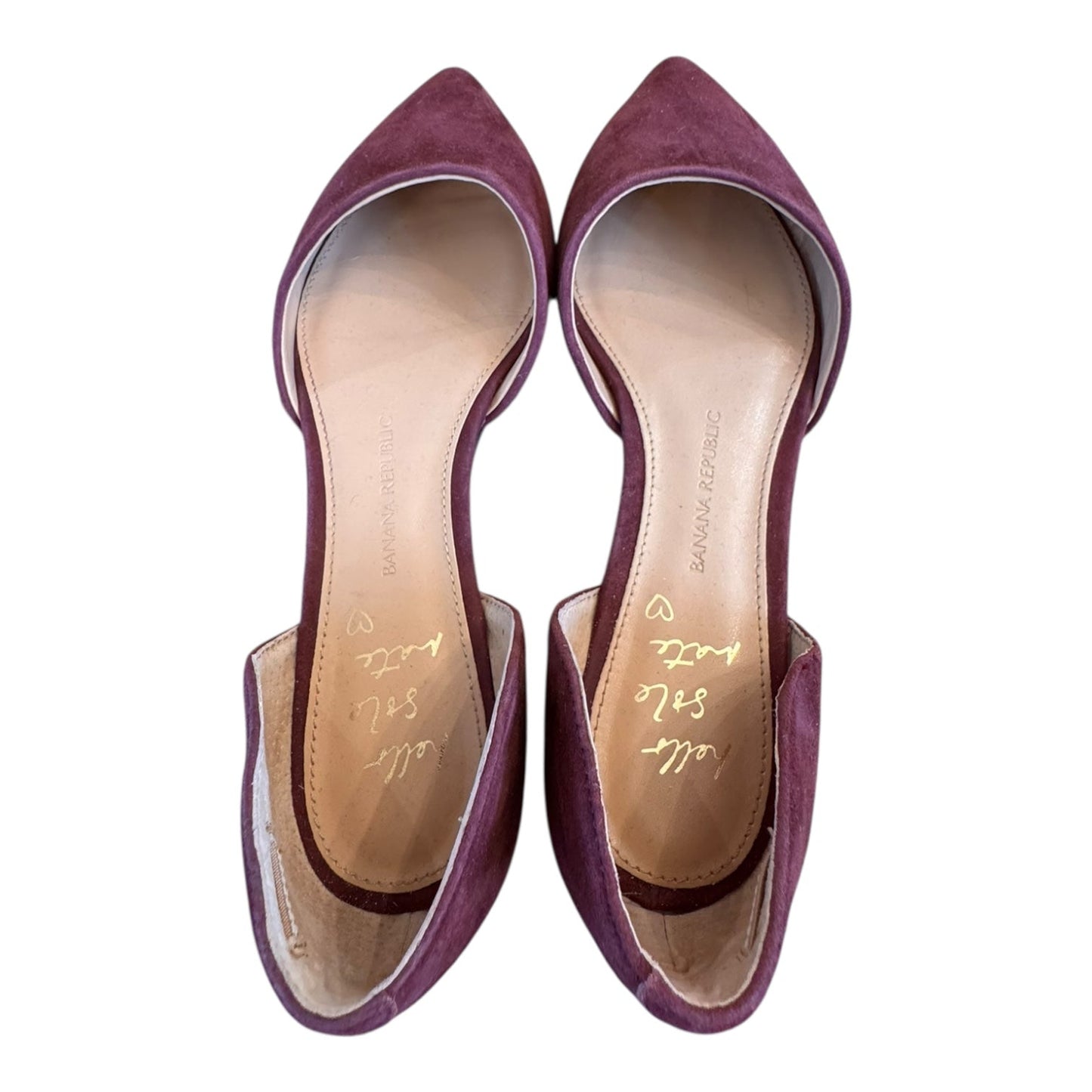 Shoes Flats By Banana Republic In Maroon, Size:6.5