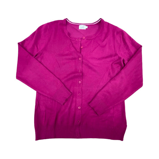 Sweater Cardigan By Cielo In Pink, Size:L