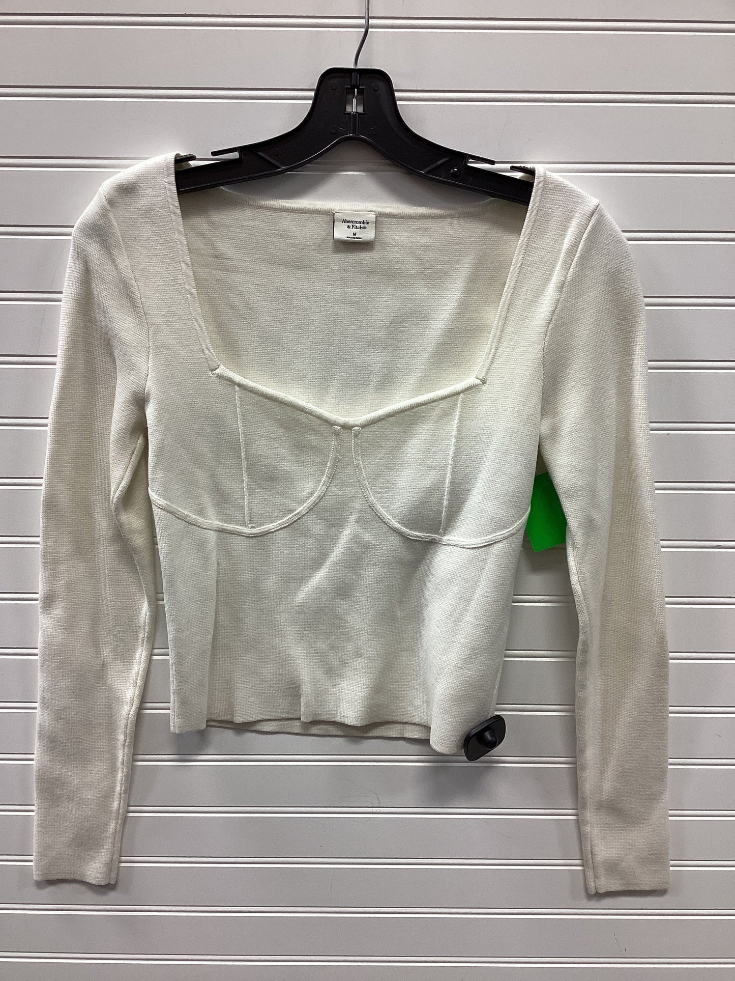 Top Ls By Abercrombie And Fitch In Cream, Size:M