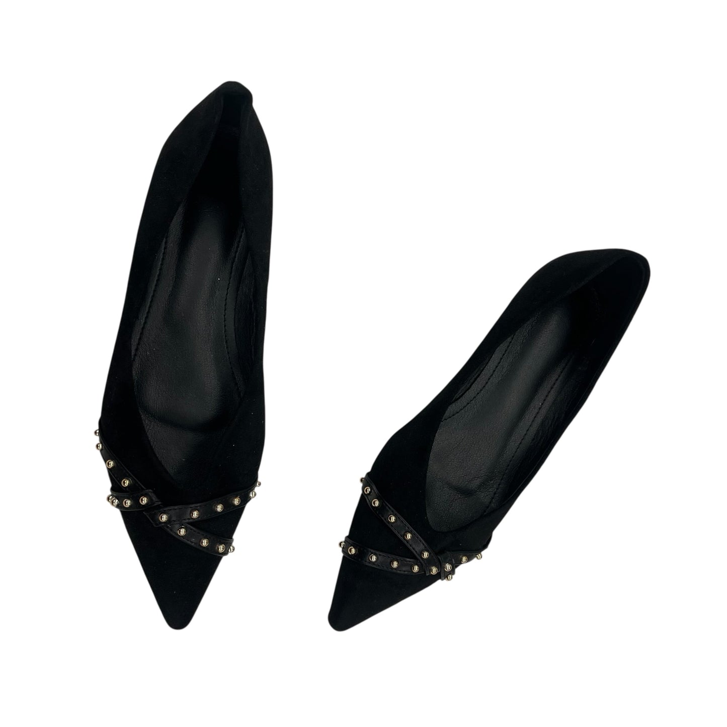 Shoes Flats By Cme In Black, Size:12.5