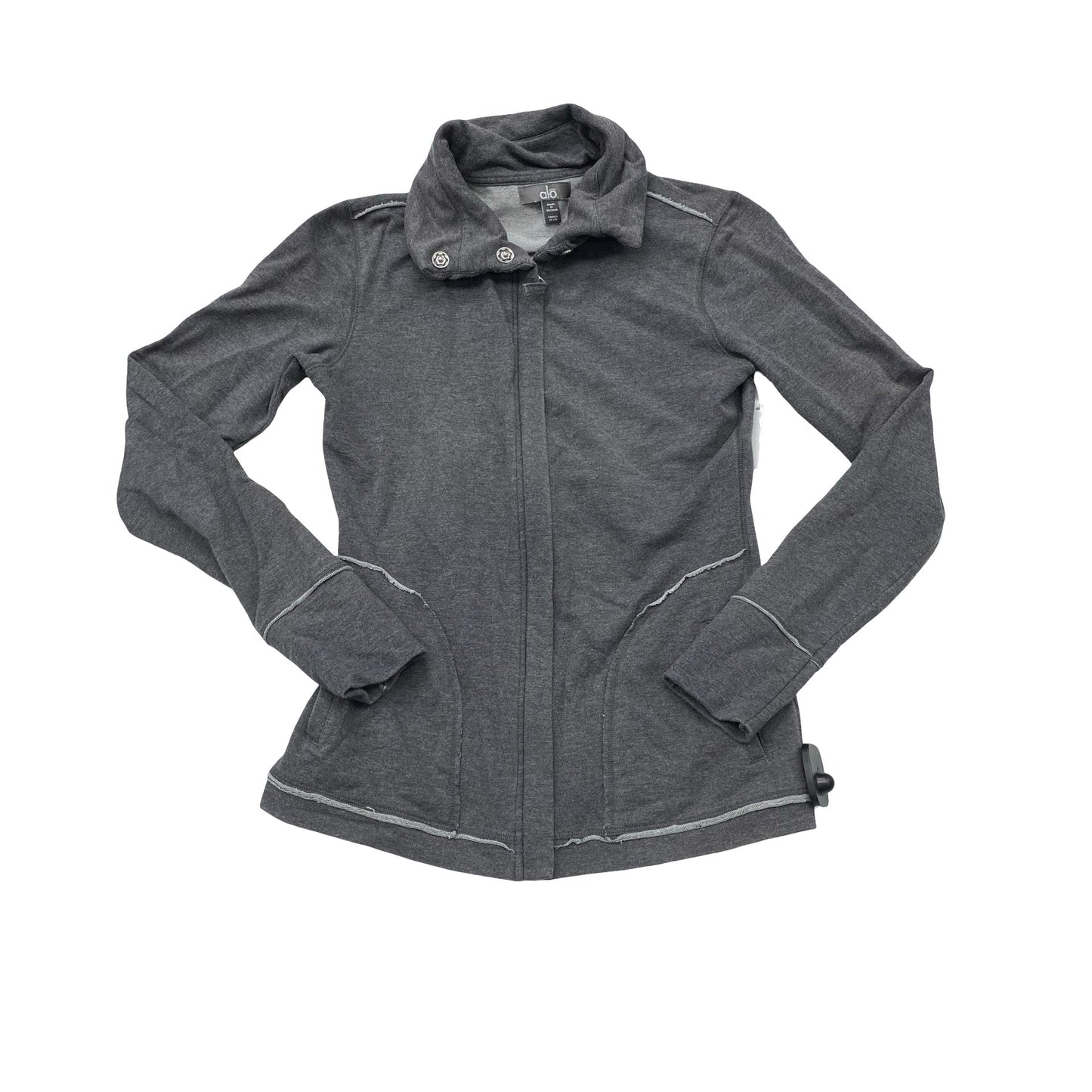 Athletic Sweatshirt Collar By Alo In Grey, Size:Sp