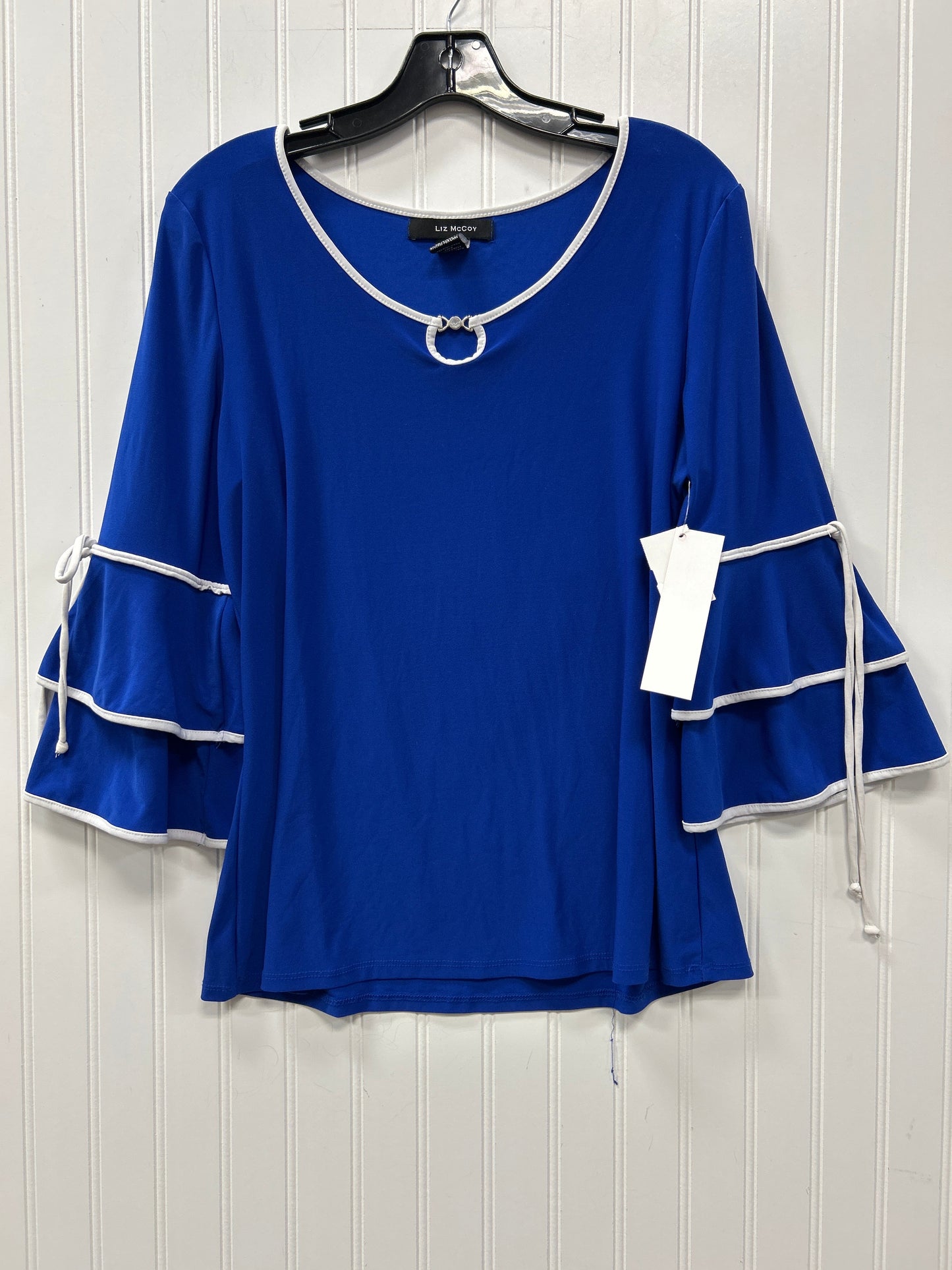 Top 3/4 Sleeve By Cmc In Blue, Size:L