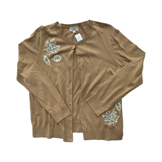 Sweater Cardigan By Loft In Brown, Size:Xl