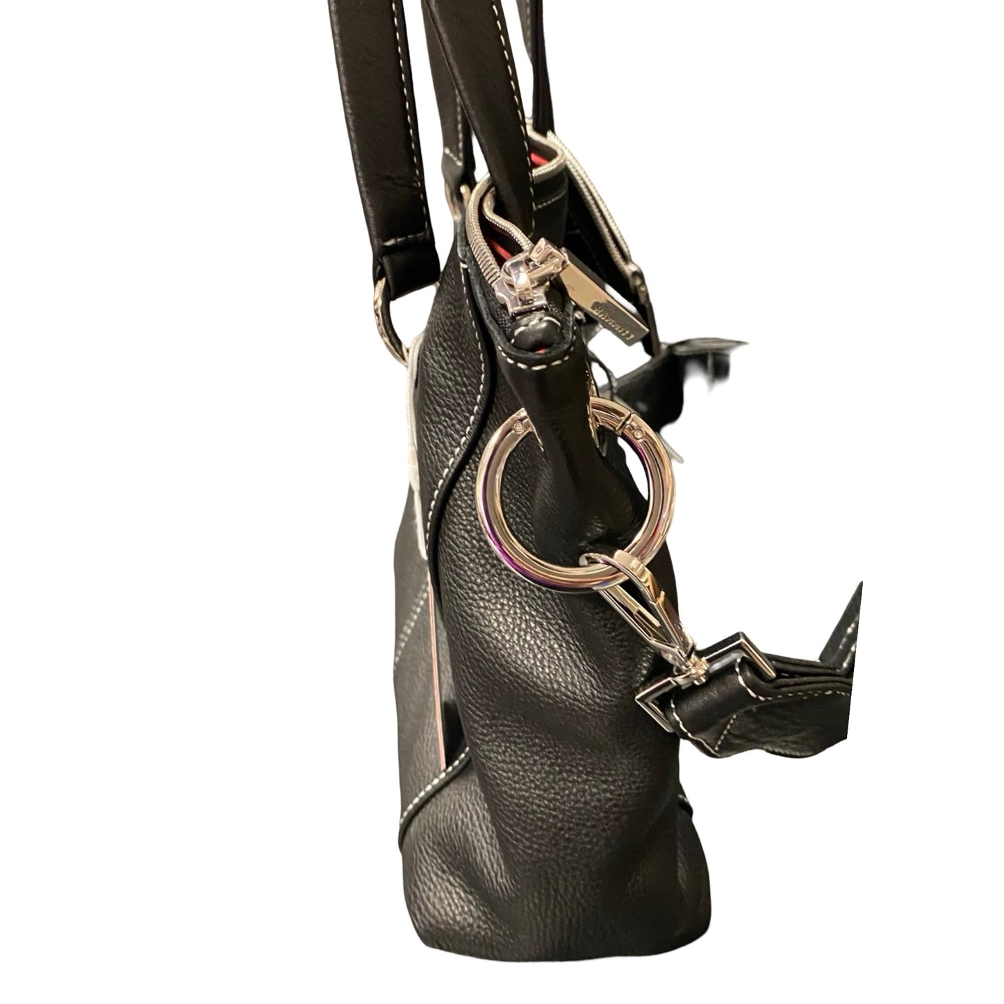 Handbag Designer By Hammitt In Black & Silver, Size:Medium