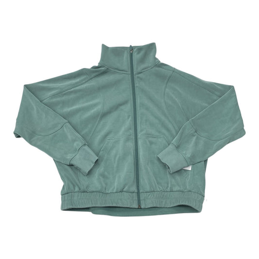 Athletic Jacket By Lululemon In Green, Size:10