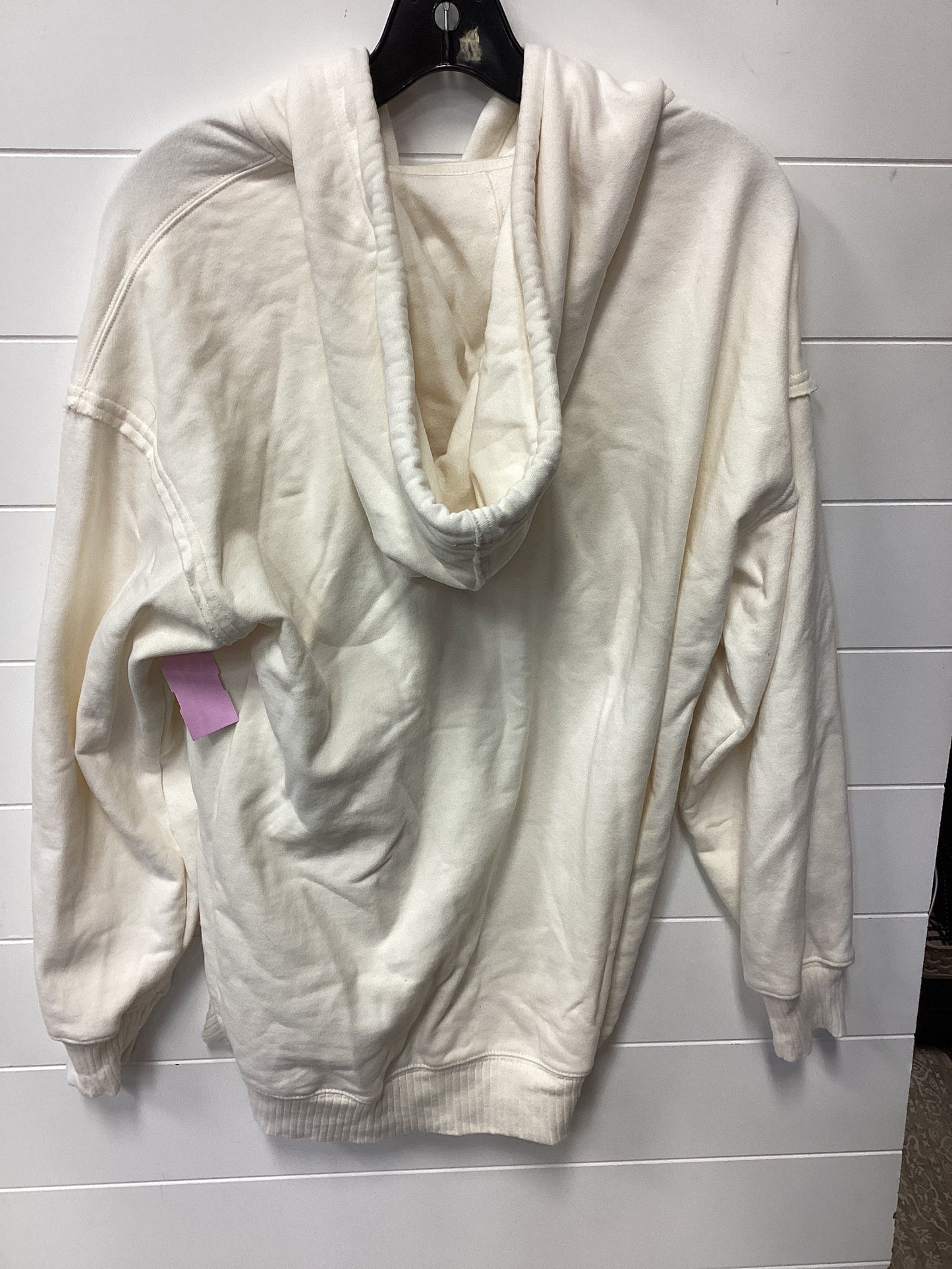 Sweatshirt Hoodie By American Eagle In Cream, Size:S