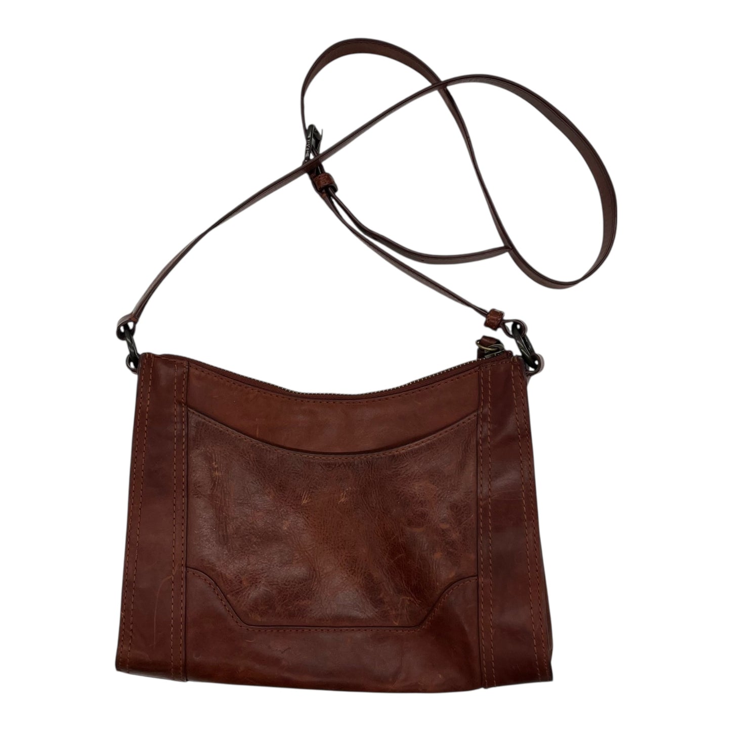 Crossbody Leather By Frye In Brown, Size:Medium