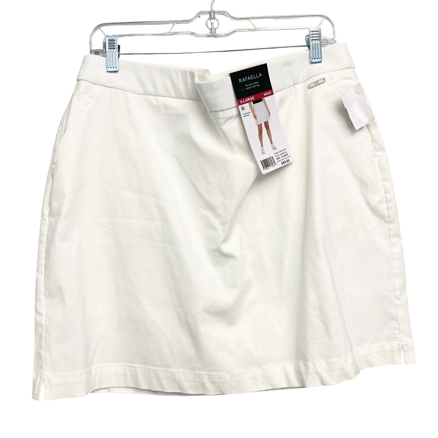 Athletic Skort By Rafaella In White, Size:Xl