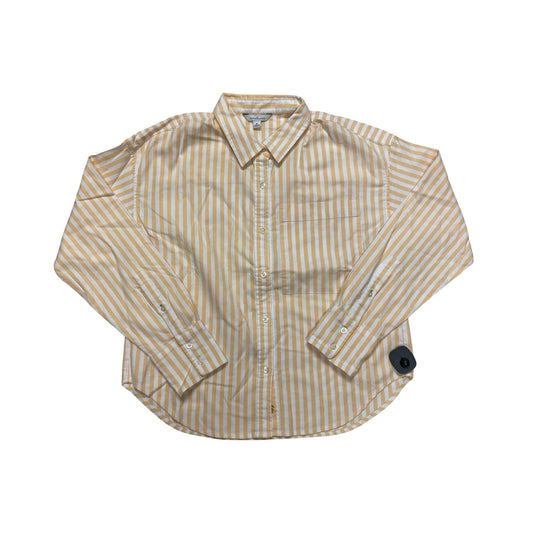 Blouse Ls By L.L. Bean In Orange & White, Size:M