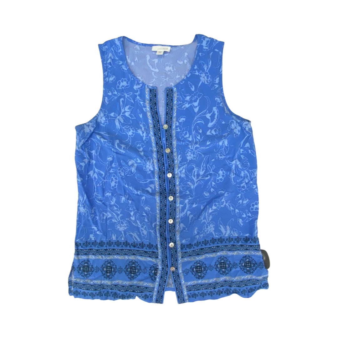 Top Sleeveless By J. Jill In Blue, Size:Xs