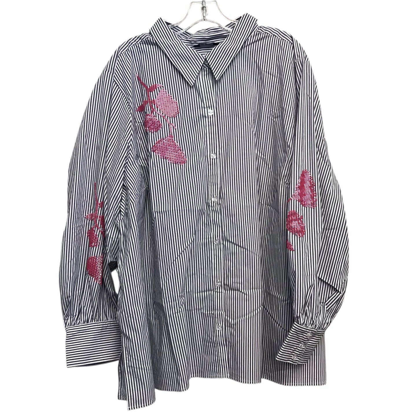 Top Ls By G By Giuliana In Striped Pattern, Size:3X