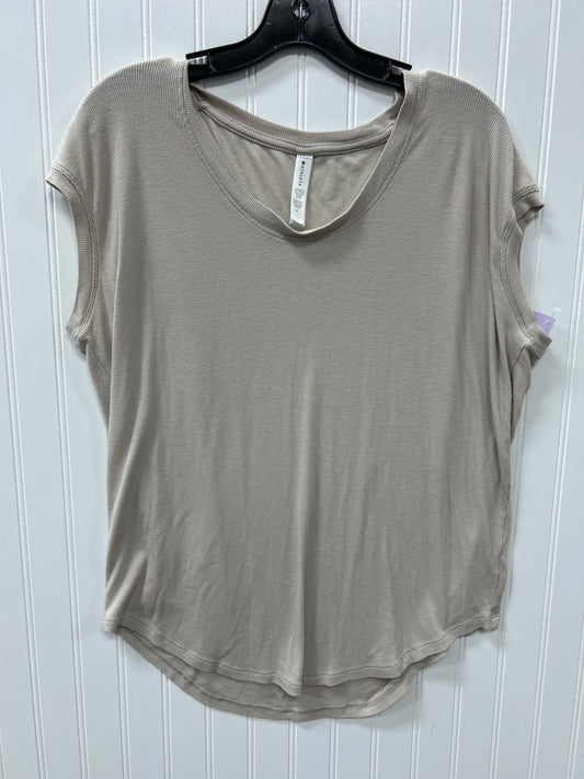 Athletic Top Ss By Athleta In Cream, Size:M