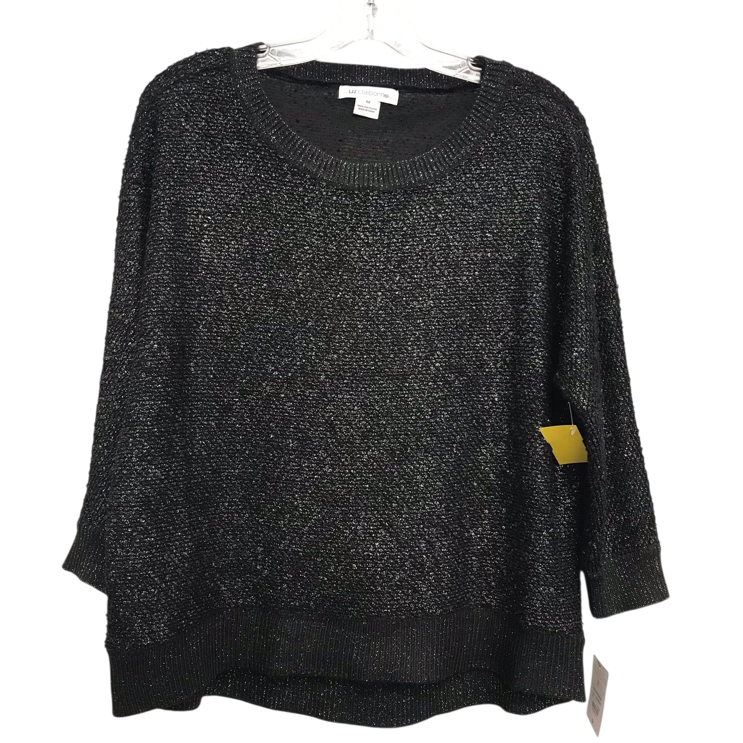 Sweater By Liz Claiborne In Silver, Size:M