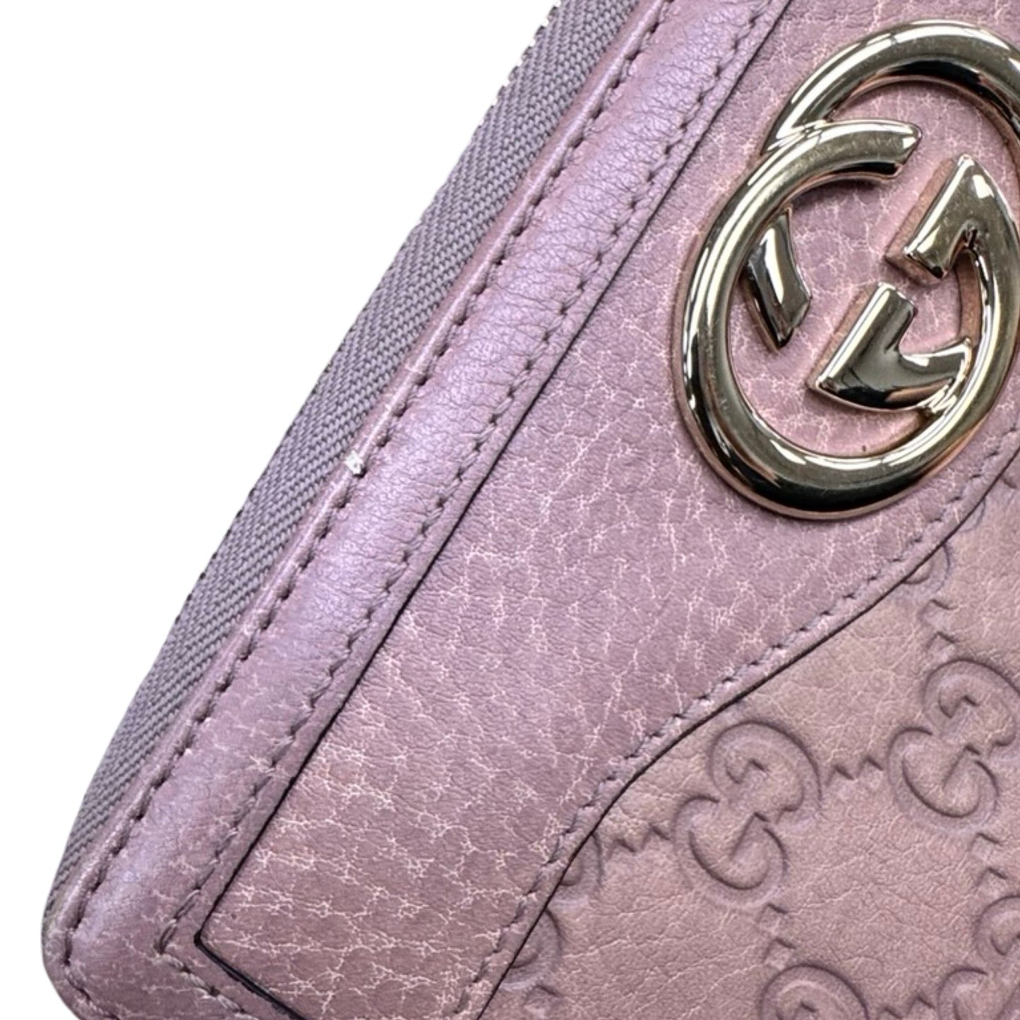 Wallet Microguccissima Sukey Luxury Designer By Gucci In Pink, Size:Large