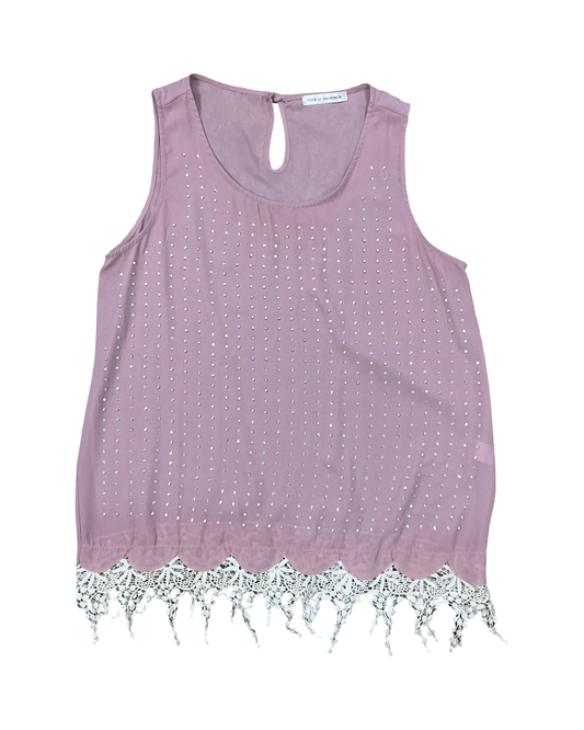 Top Sleeveless By Clothes Mentor In Pink, Size:L