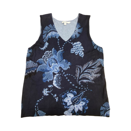 Top Sleeveless By Chicos In Blue, Size:M