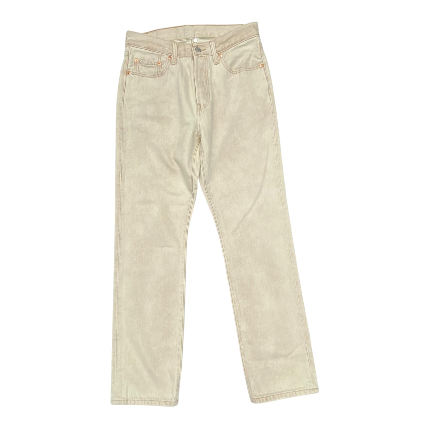 Jeans Straight By Levis In Beige, Size:6