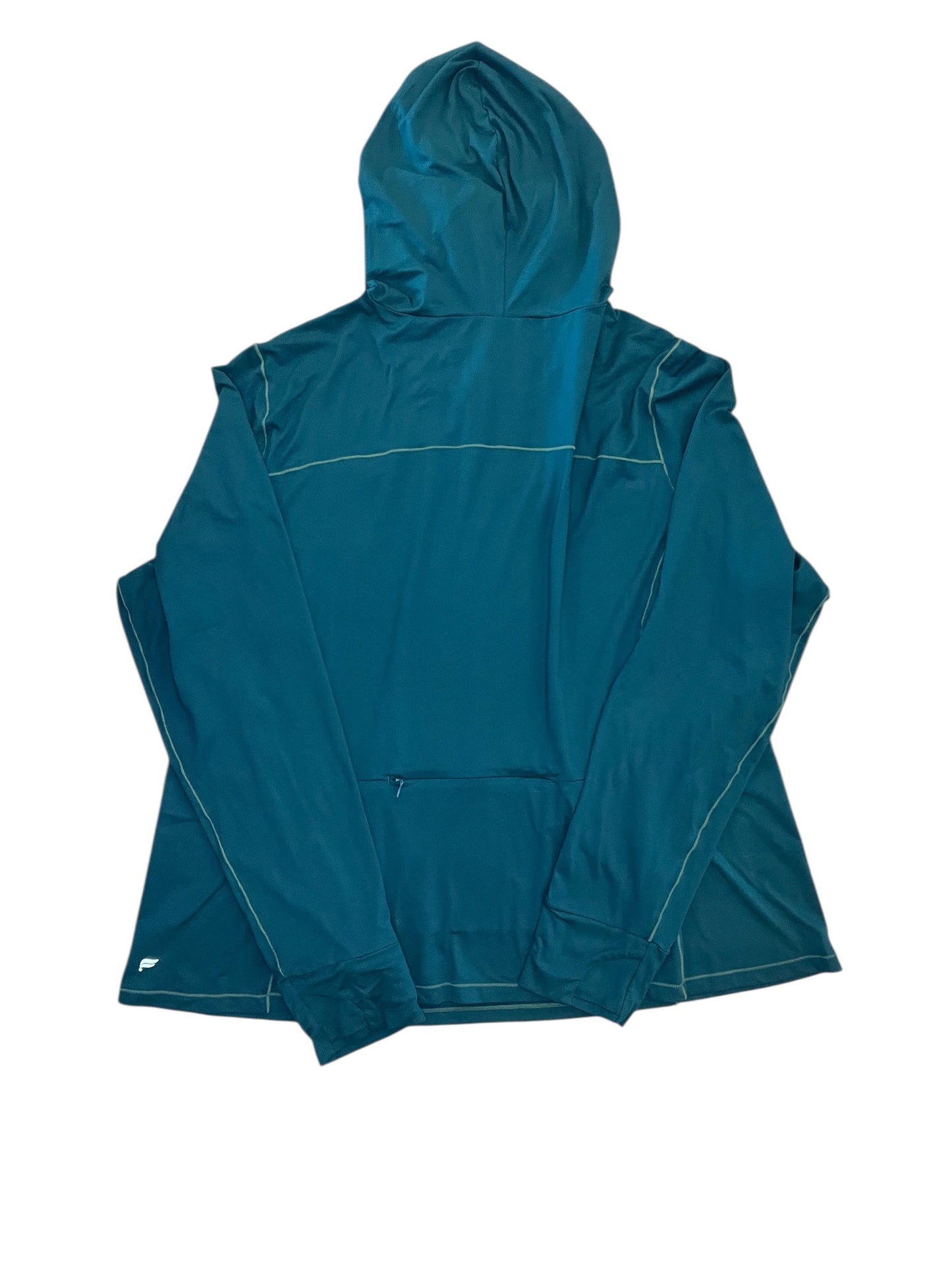 Athletic Top Ls Hoodie By Fabletics In Green, Size:3X