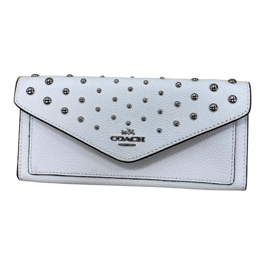 Wallet Designer By Coach In Ivory, Size:Large