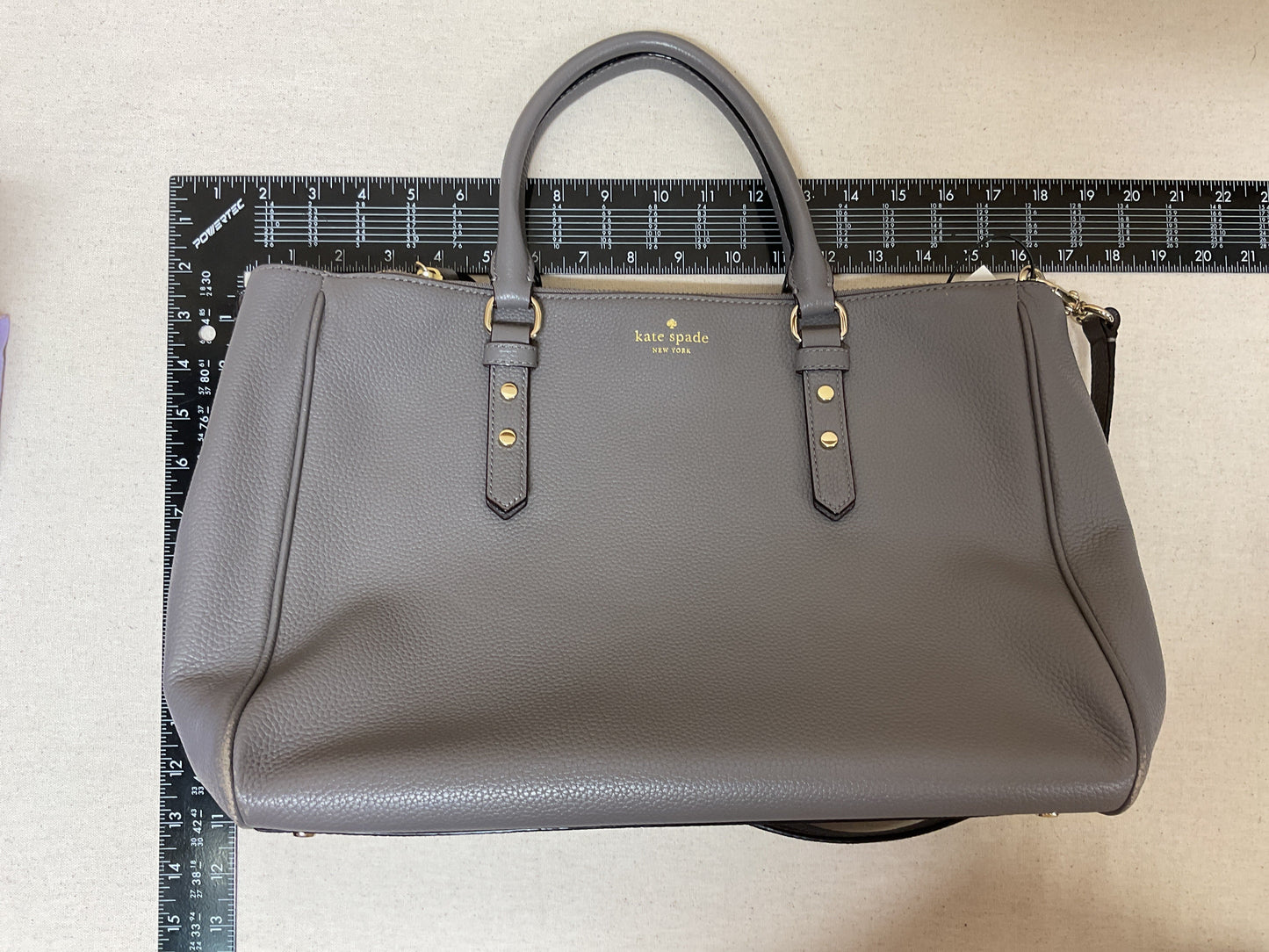 Handbag Designer By Kate Spade In Grey, Size:Medium