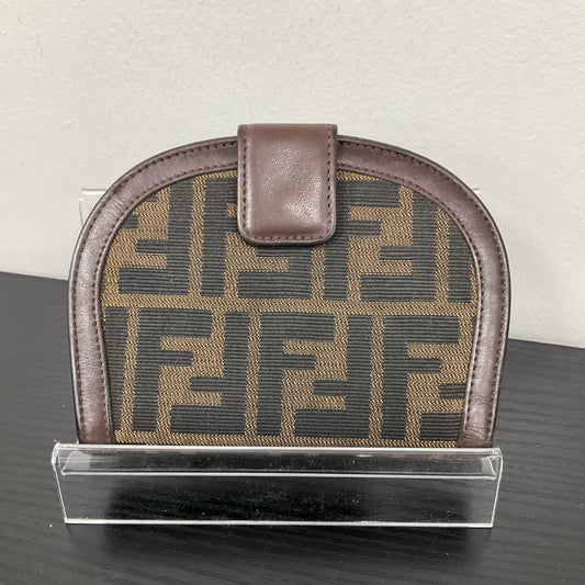 Coin Purse Luxury Designer By Fendi In Brown, Size:Small