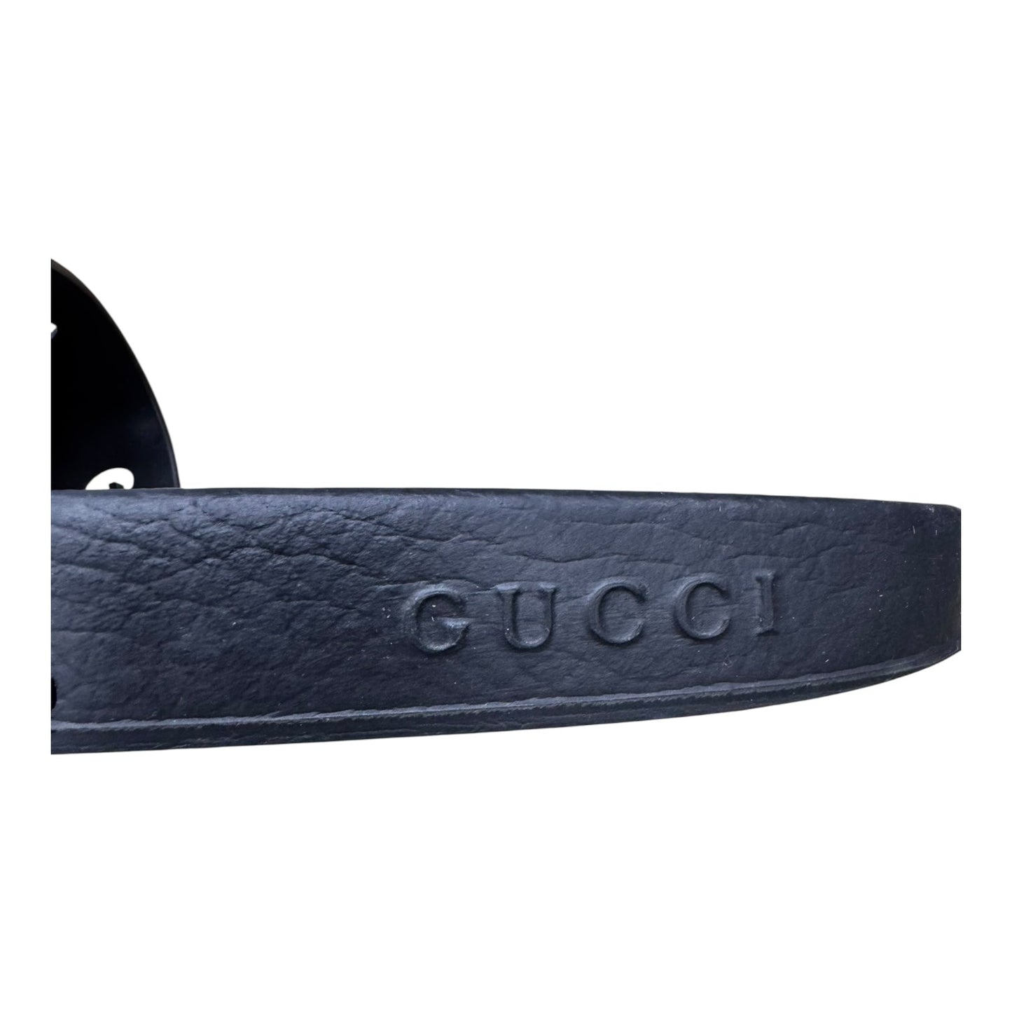 Sandals Luxury Designer By Gucci In Black, Size:7.5