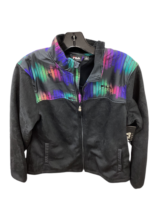 Athletic Jacket By Fila In Black, Size:L