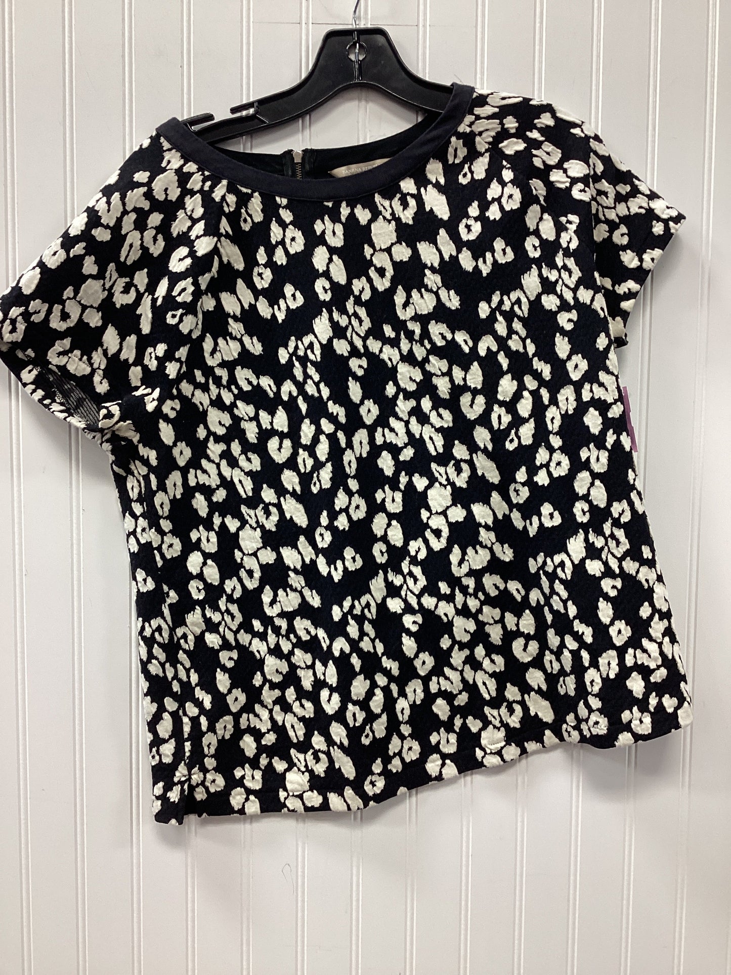 Top Ss By Banana Republic In Black & Cream, Size:L