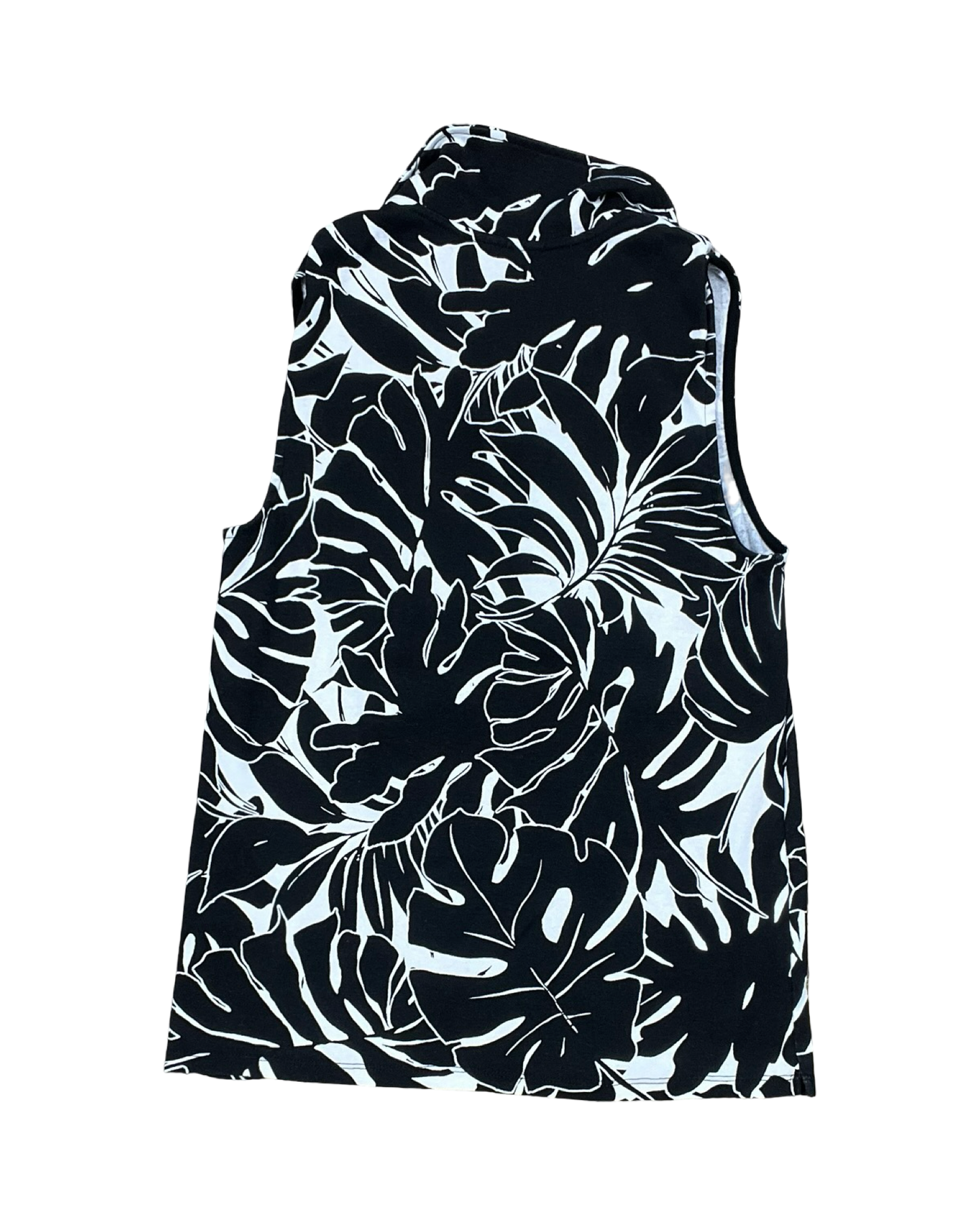 Top Sleeveless By Rafaella In Black & White, Size:M
