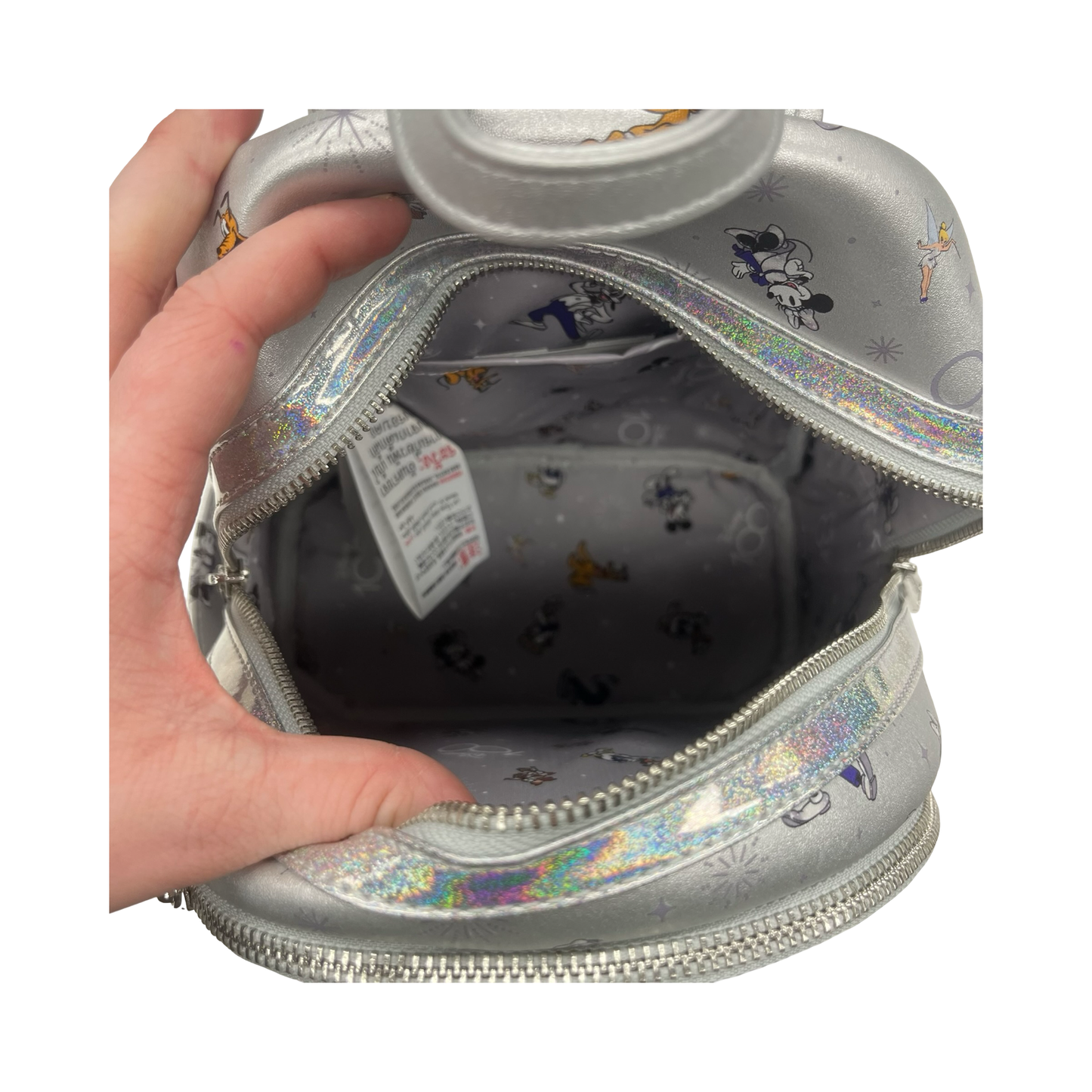 Backpack By Loungefly In Silver, Size:Medium