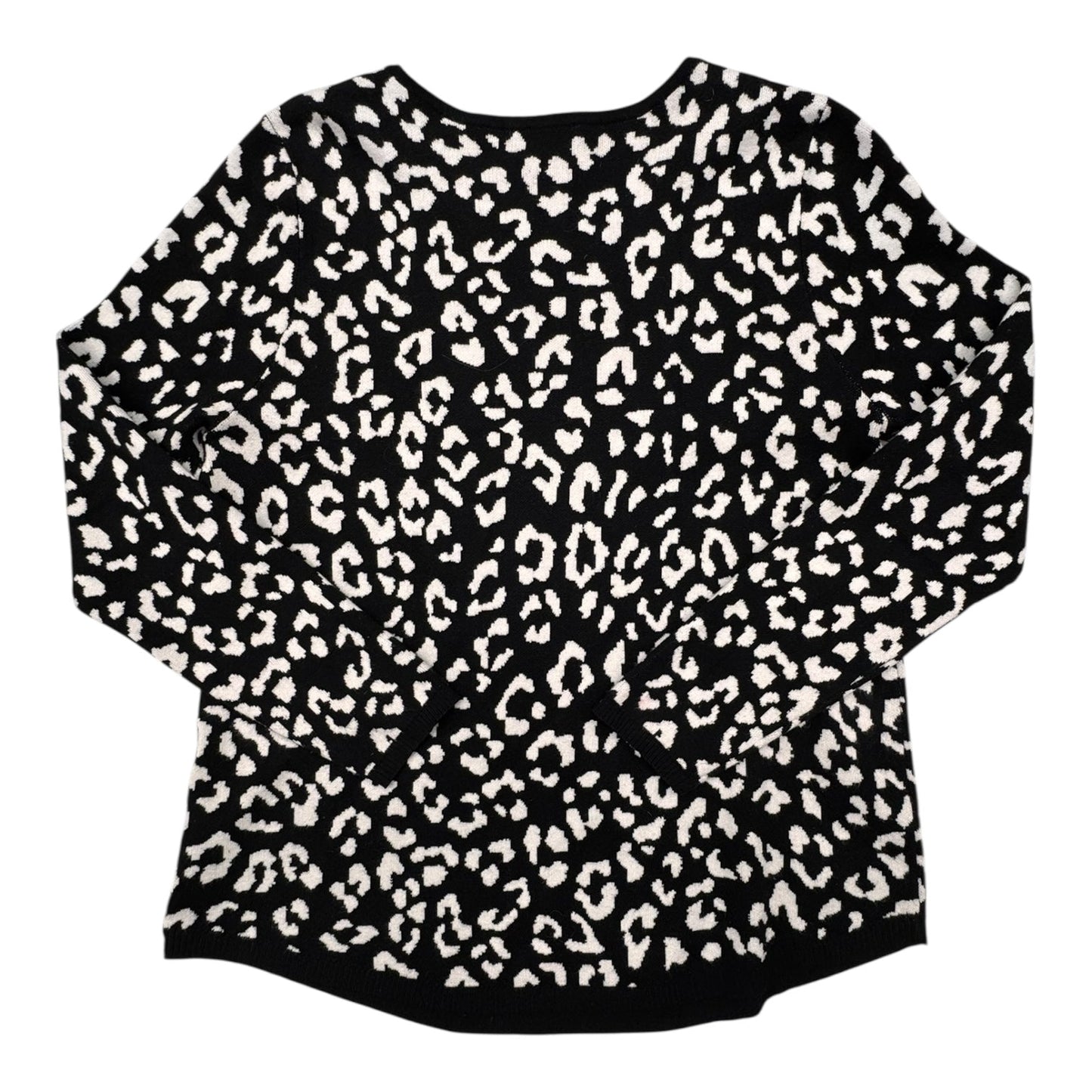 Sweater By Chicos In Black & White, Size:L