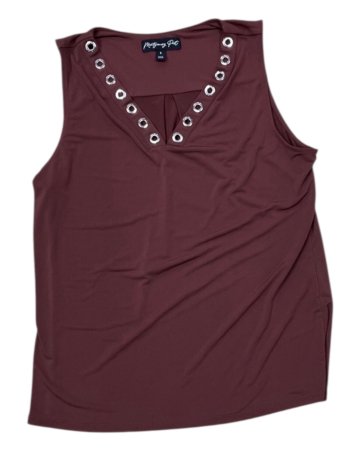 Tank Top By Clothes Mentor In Brown, Size:S