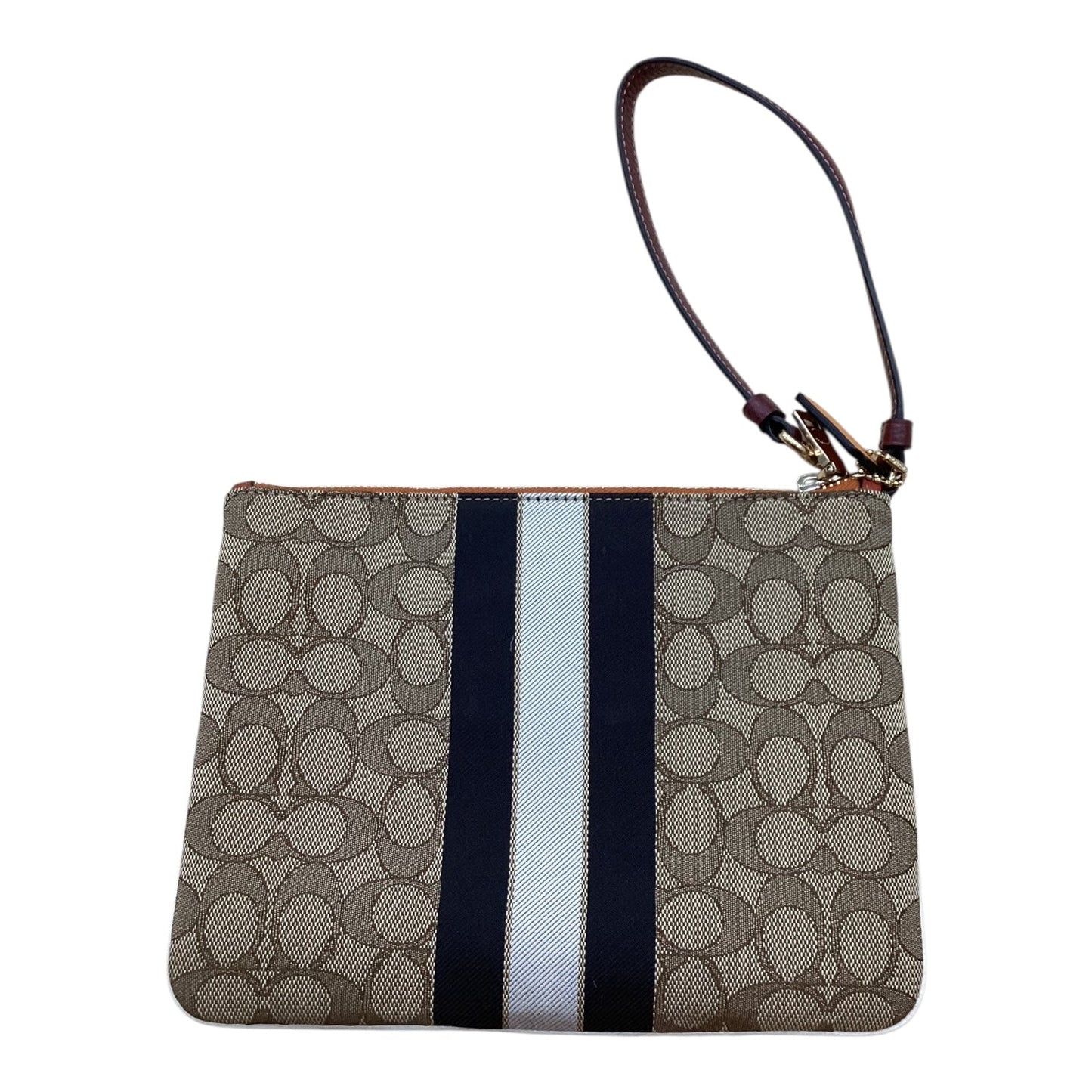 Wristlet Designer By Coach In Brown & Orange, Size:Medium