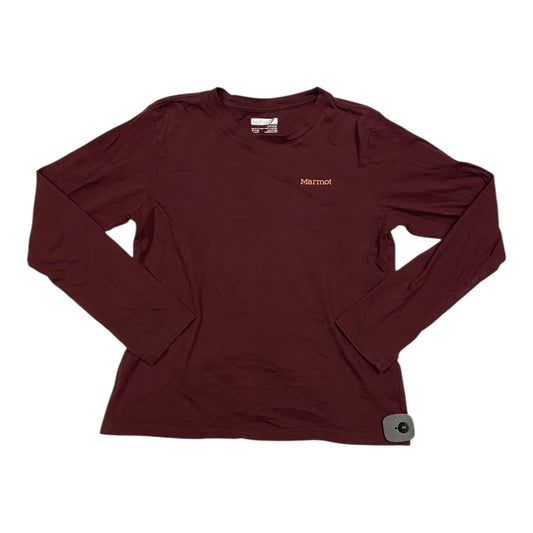 Athletic Top Ls Collar By Marmot In Maroon, Size:S