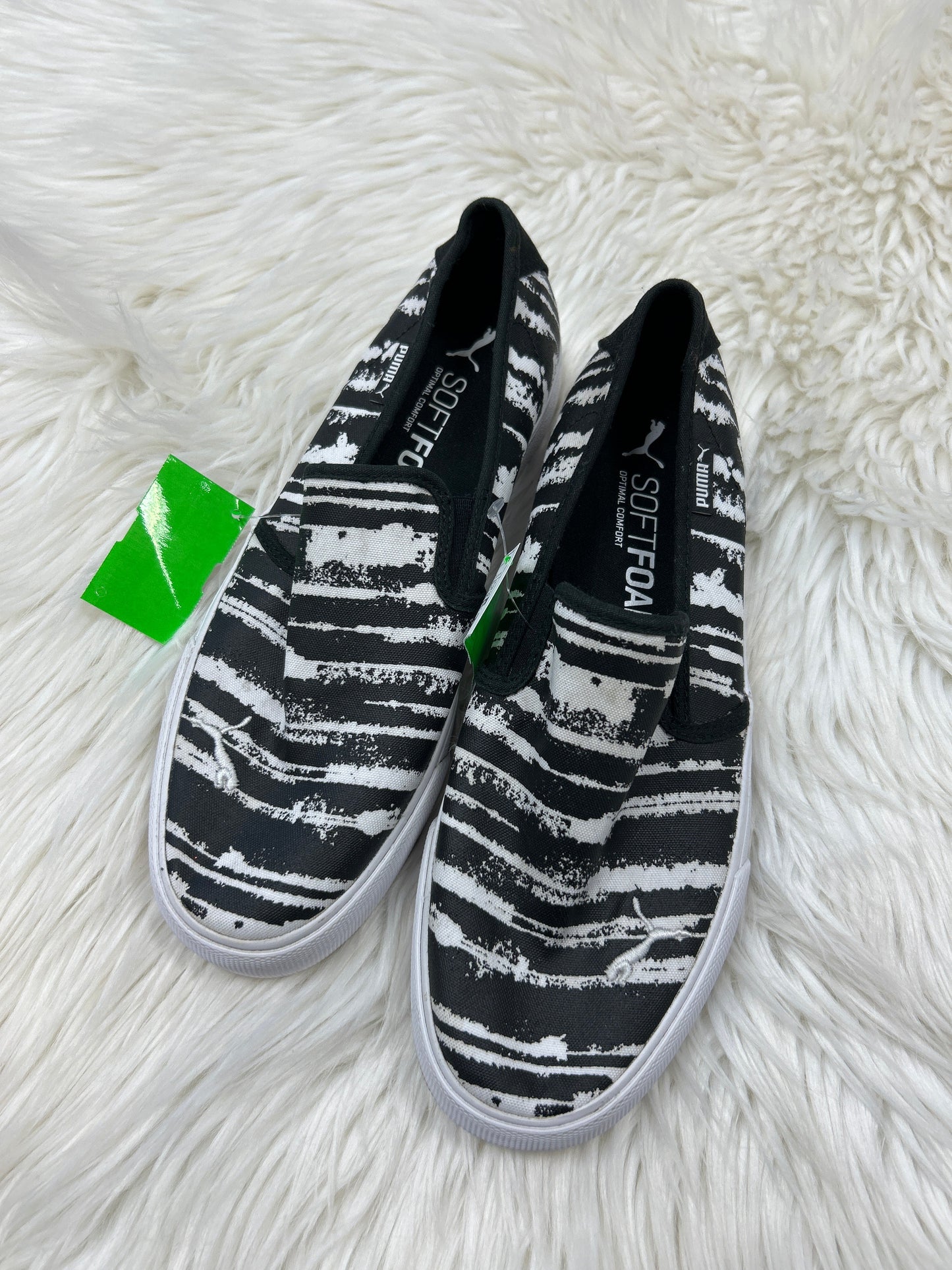 Shoes Flats By Puma In Black & White, Size:6.5
