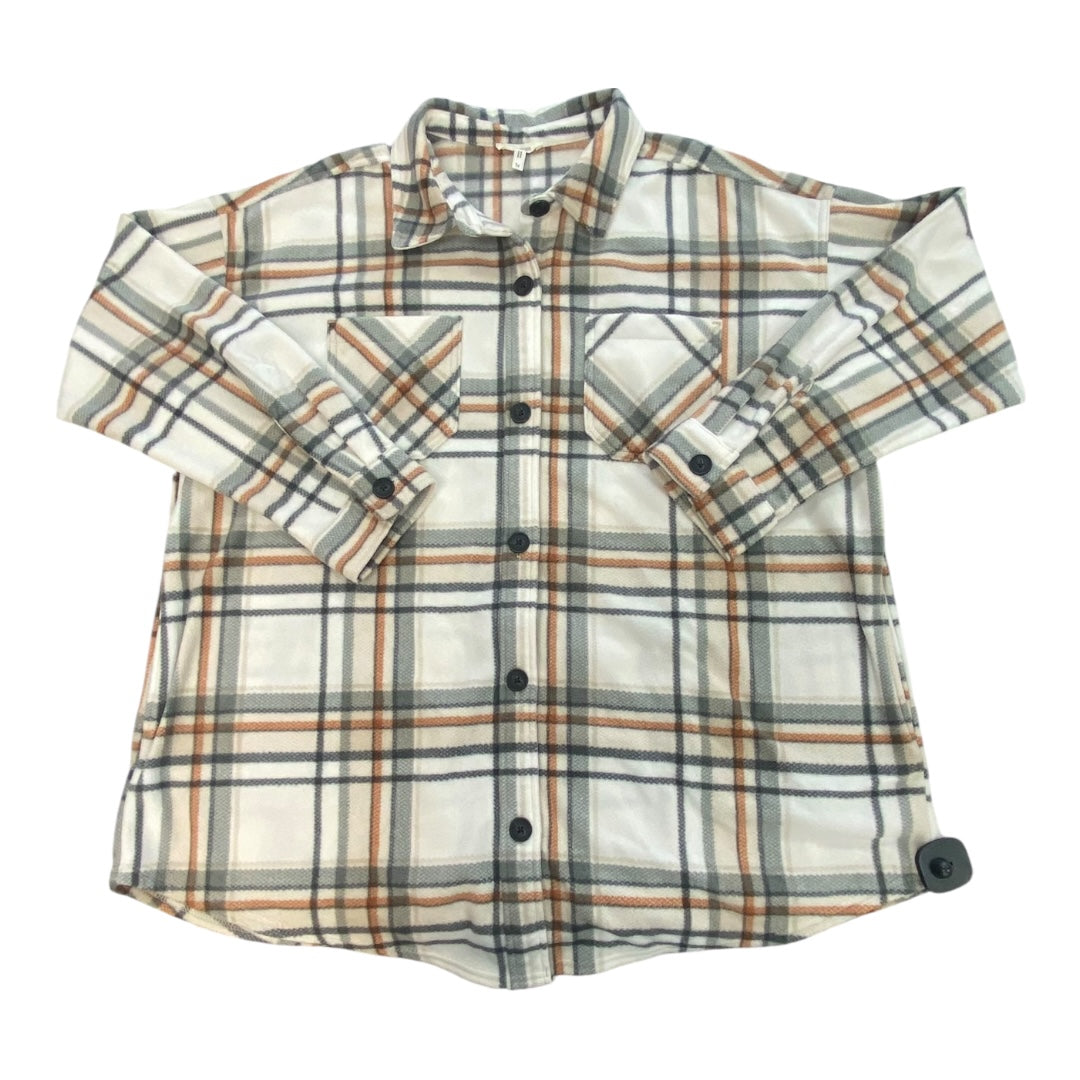Jacket Shirt By Maurices In Plaid Pattern, Size:1X