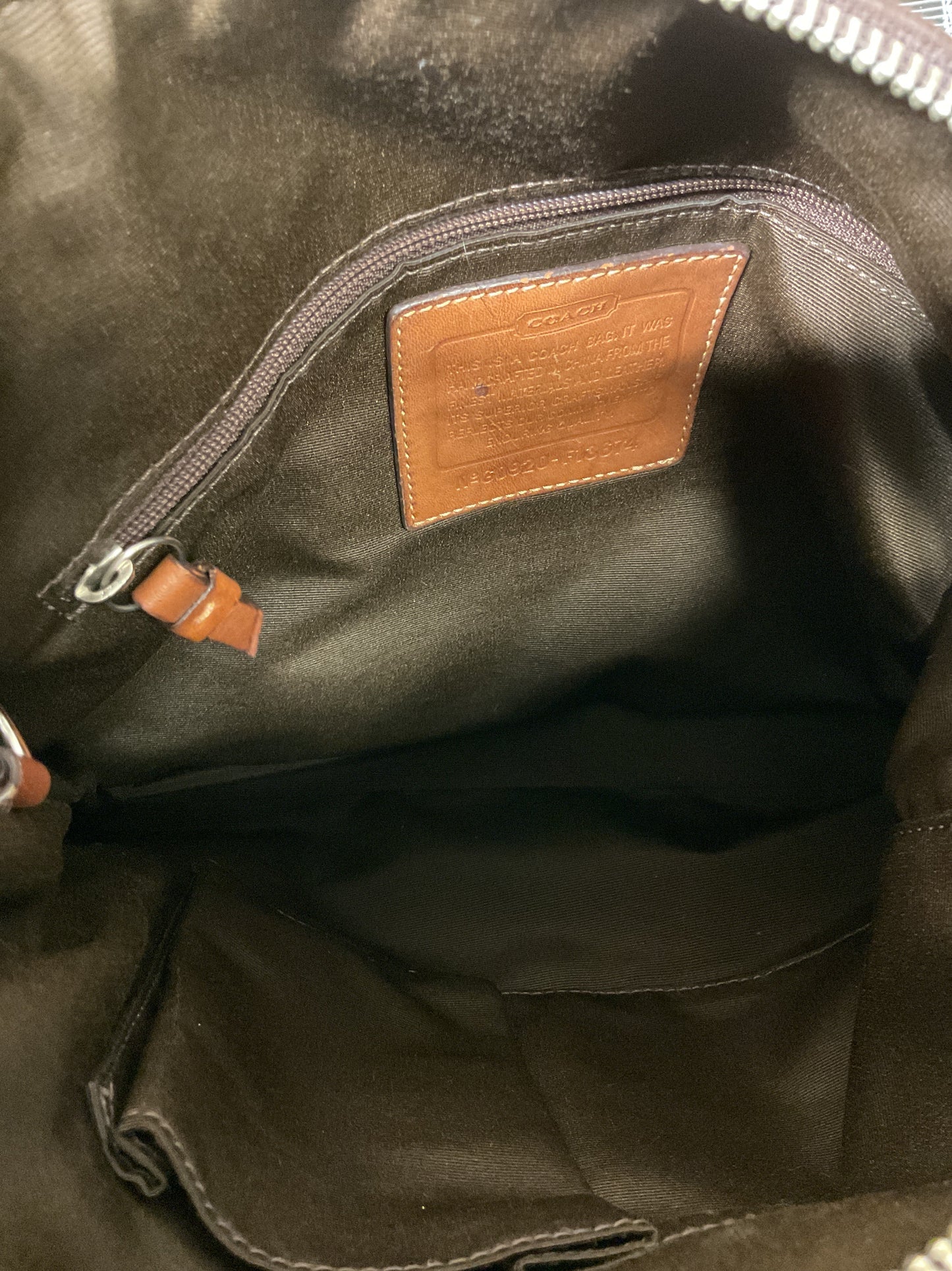 Crossbody Designer By Coach In Brown & Tan, Size:Medium