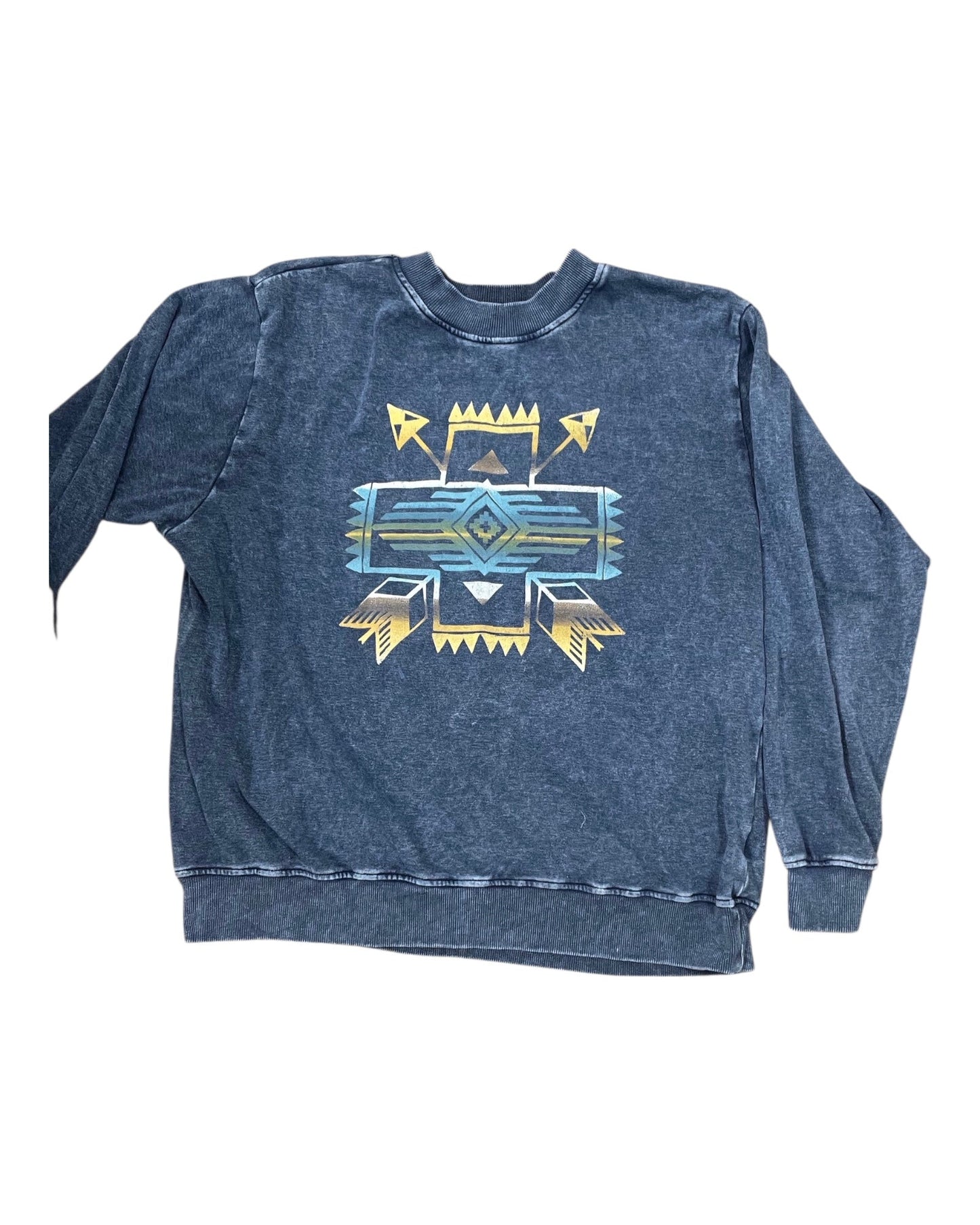 Sweatshirt Crewneck By Clothes Mentor In Blue, Size:M
