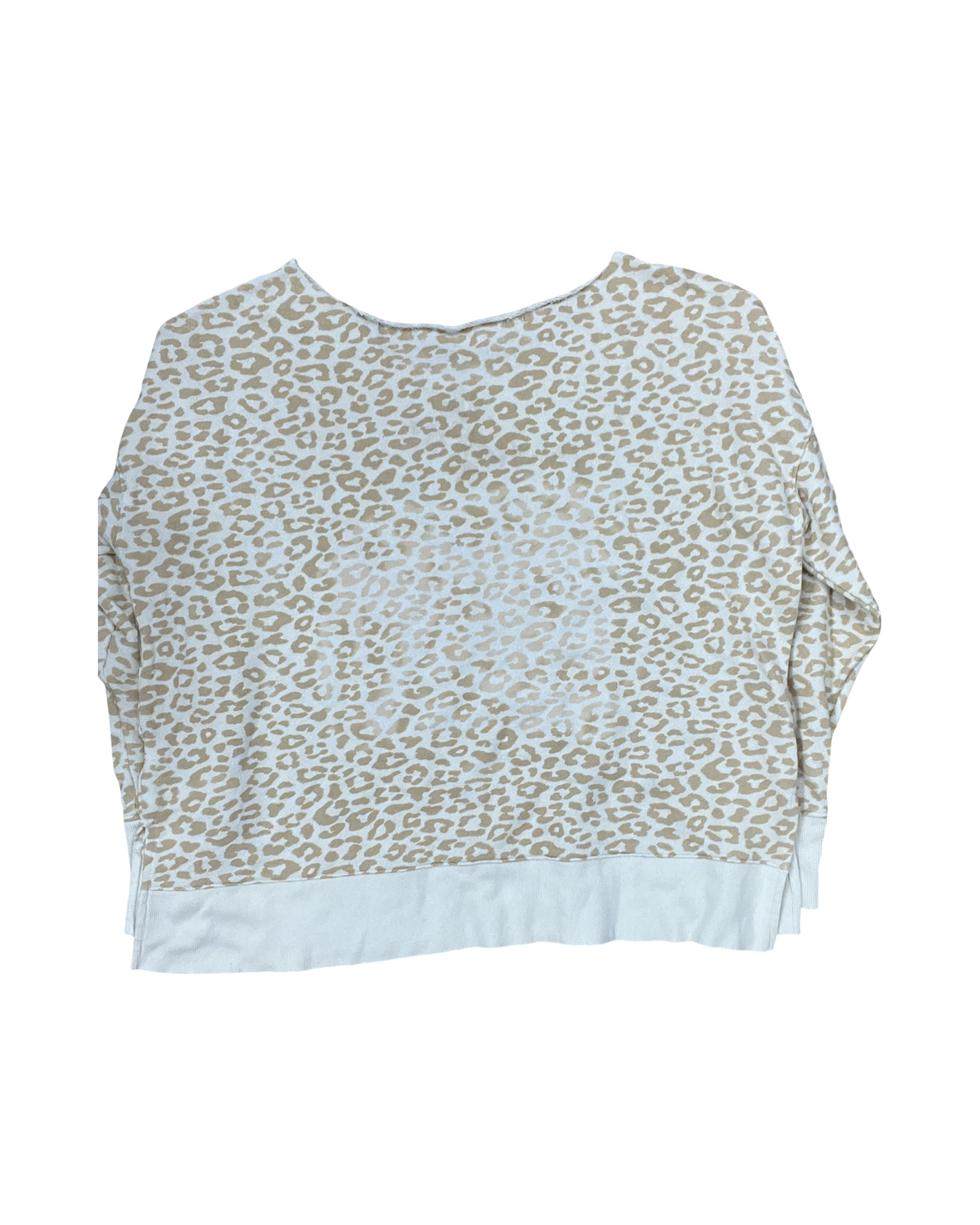 Sweatshirt Collar By Time And Tru In Cream & Tan, Size:Xl