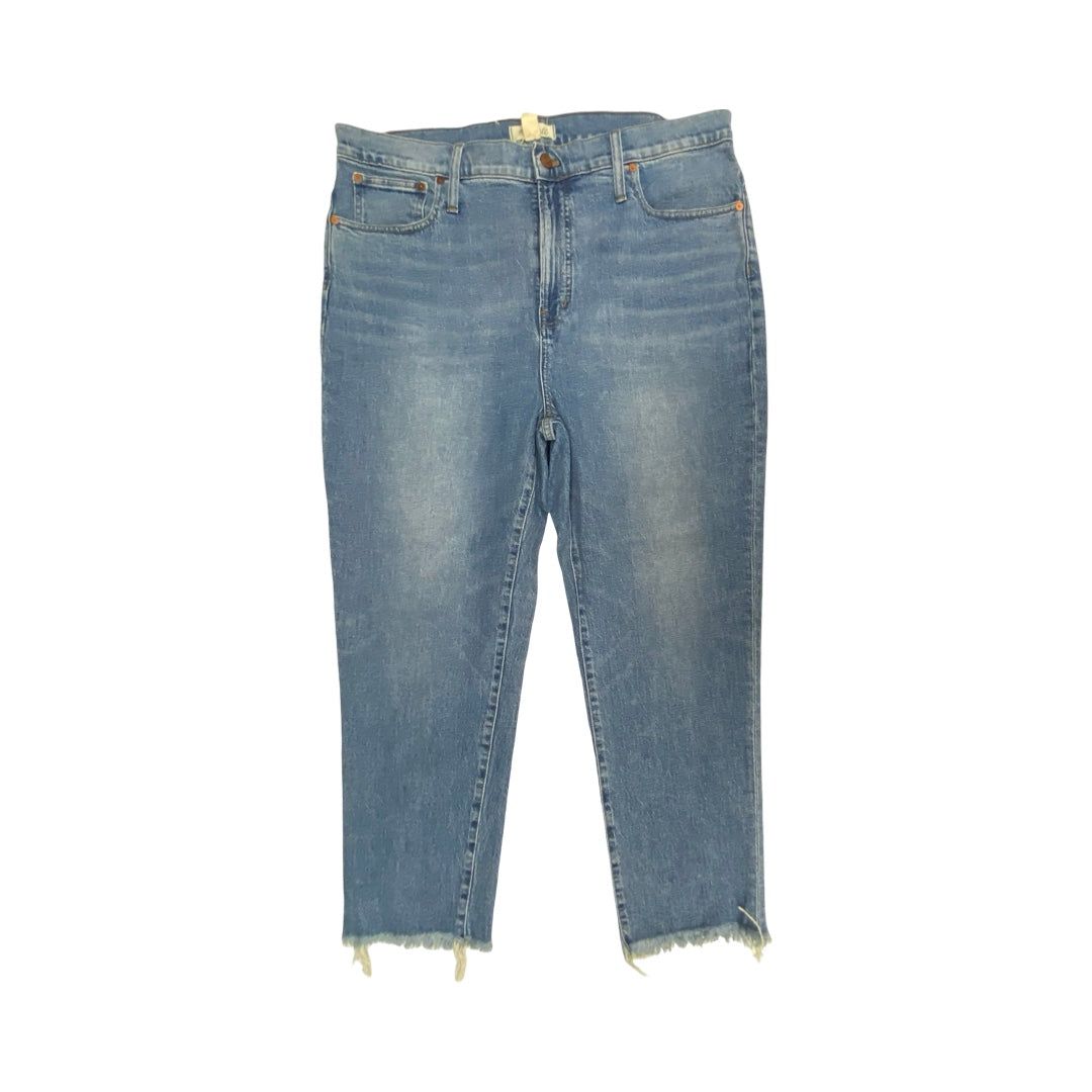 Jeans Cropped By Madewell In Blue Denim, Size:18