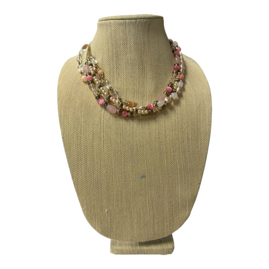 Necklace Layered  In Pink