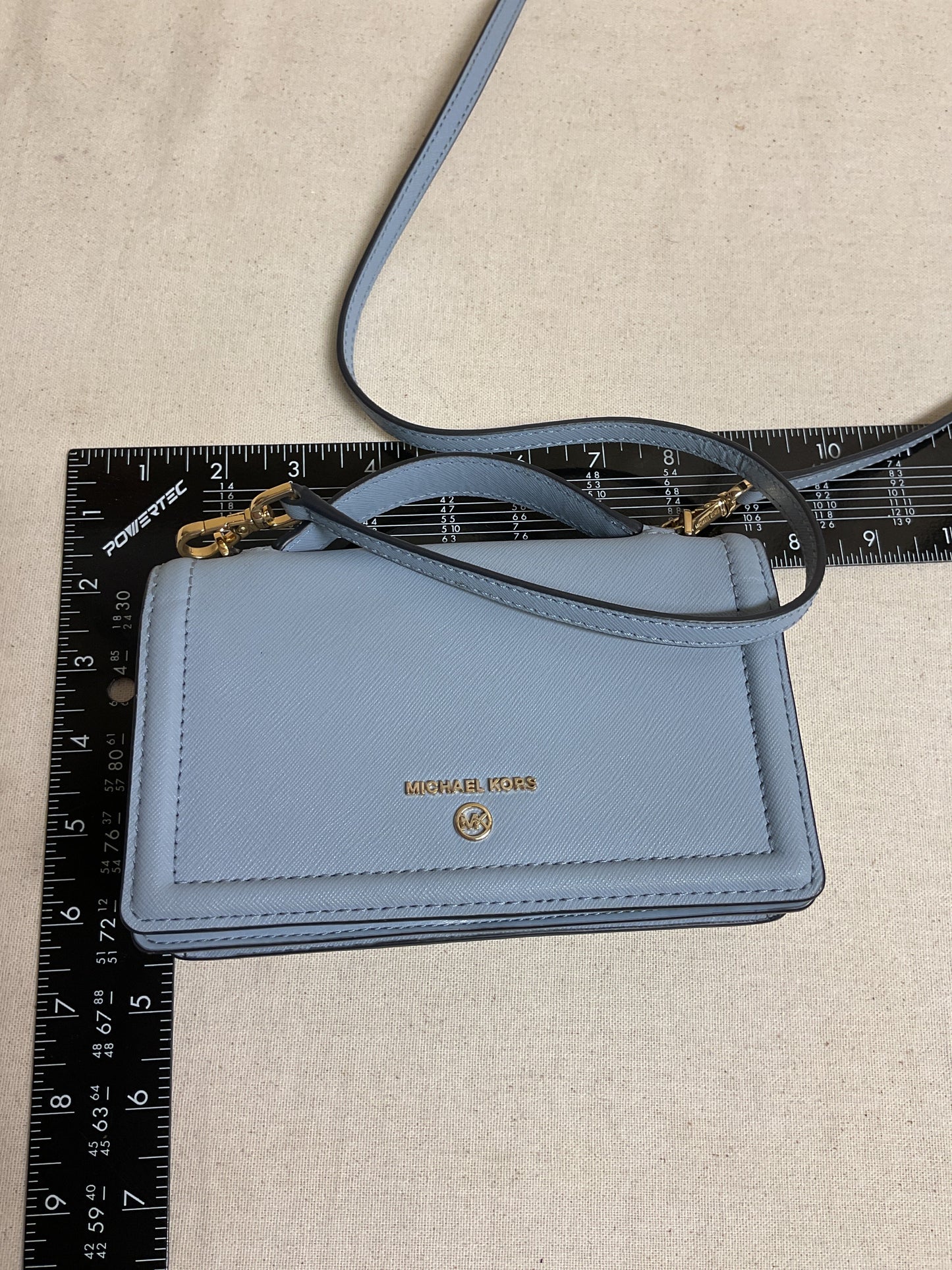 Crossbody Designer By Michael Kors In Blue, Size:Small