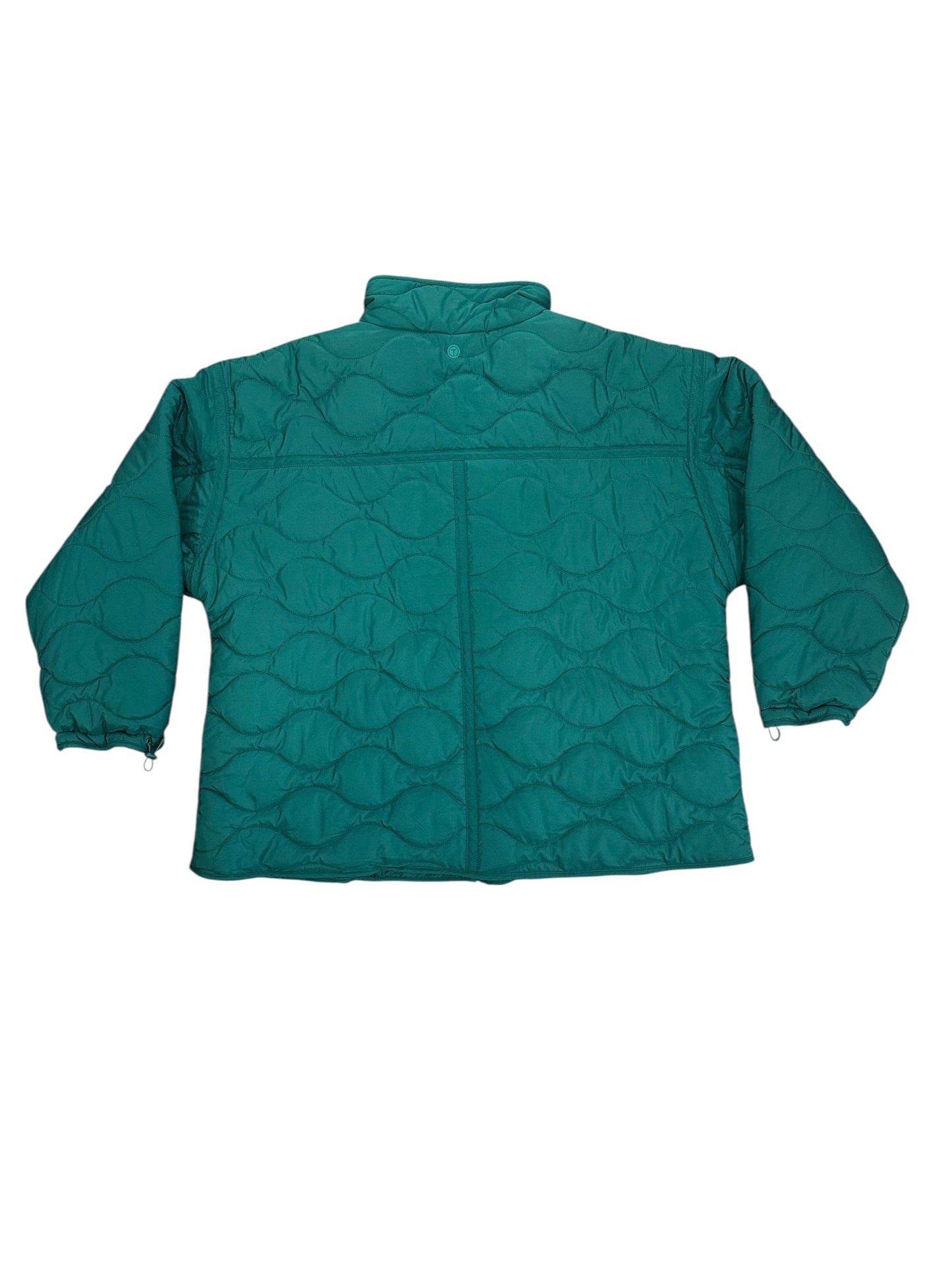 Coat Puffer & Quilted By Talbots In Green, Size:3X