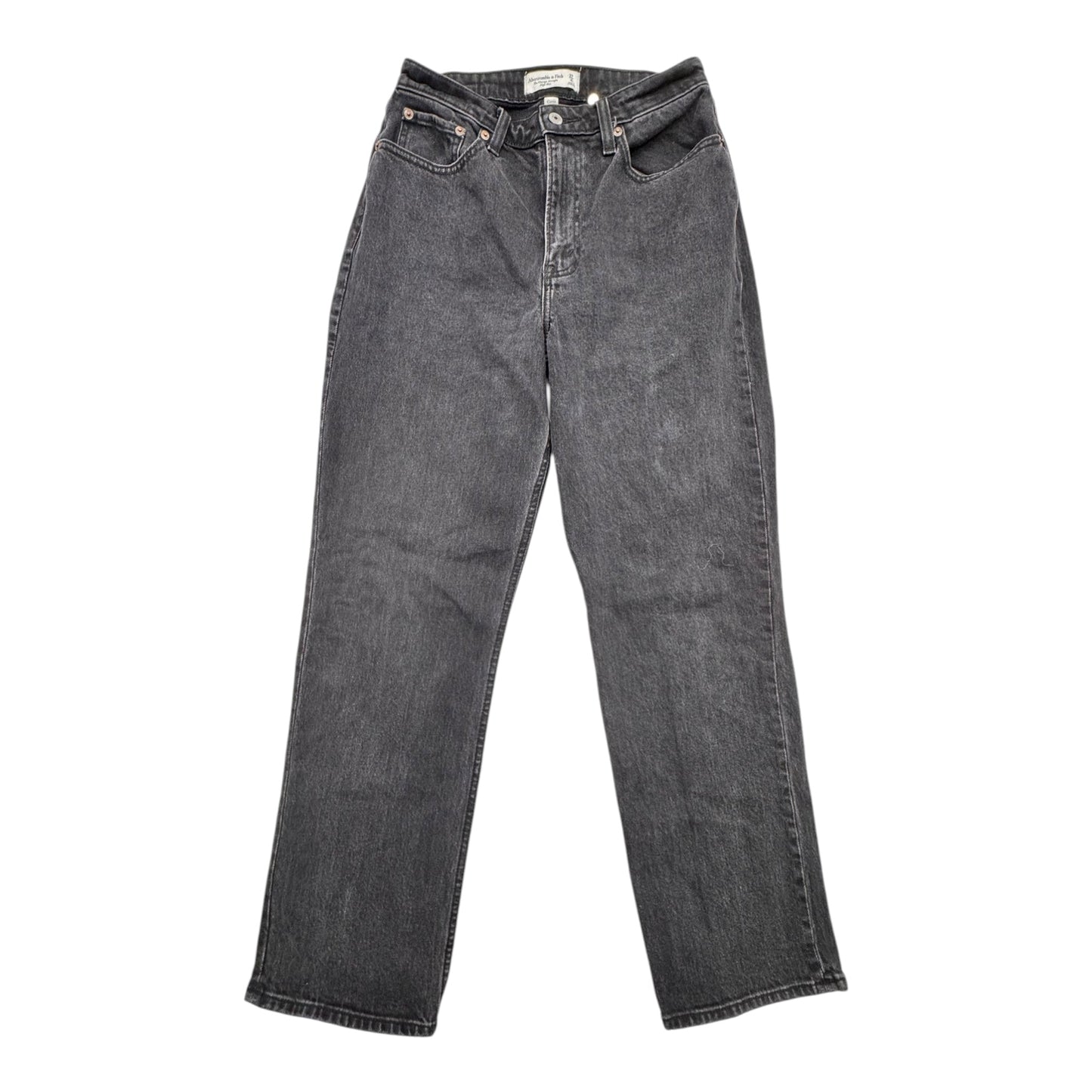 Jeans Straight By Abercrombie And Fitch In Black, Size:4