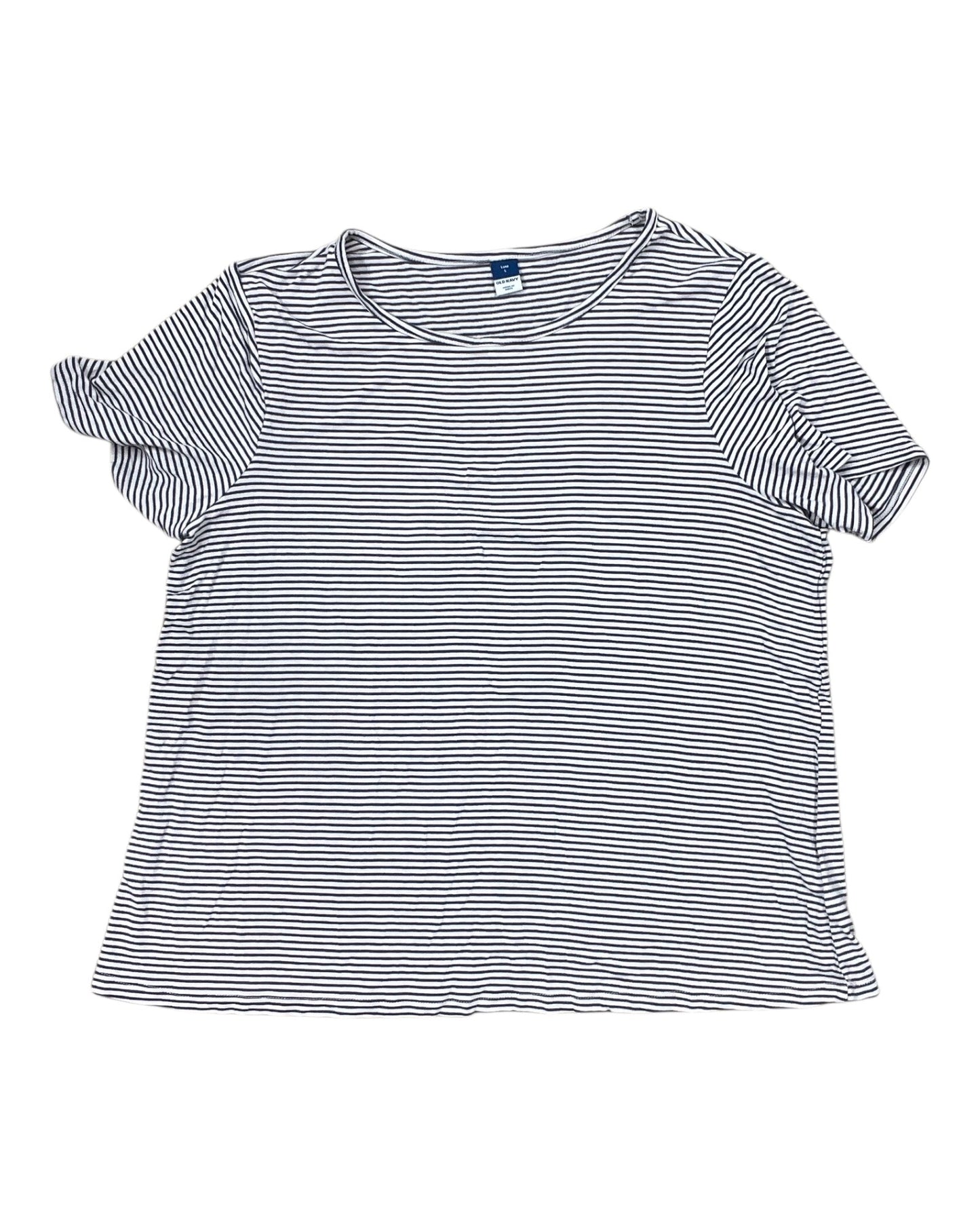 Top Ss By Old Navy In Blue & Cream, Size:L