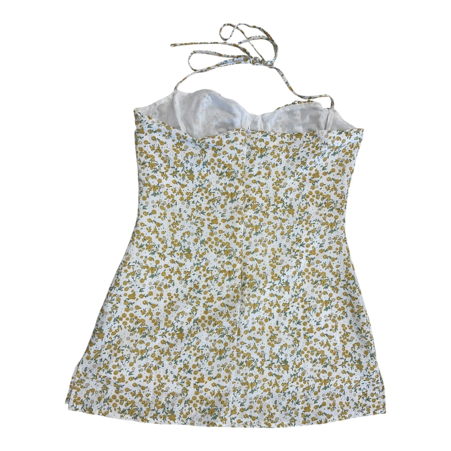 Dress Casual Short By La Hearts In White & Yellow, Size:L