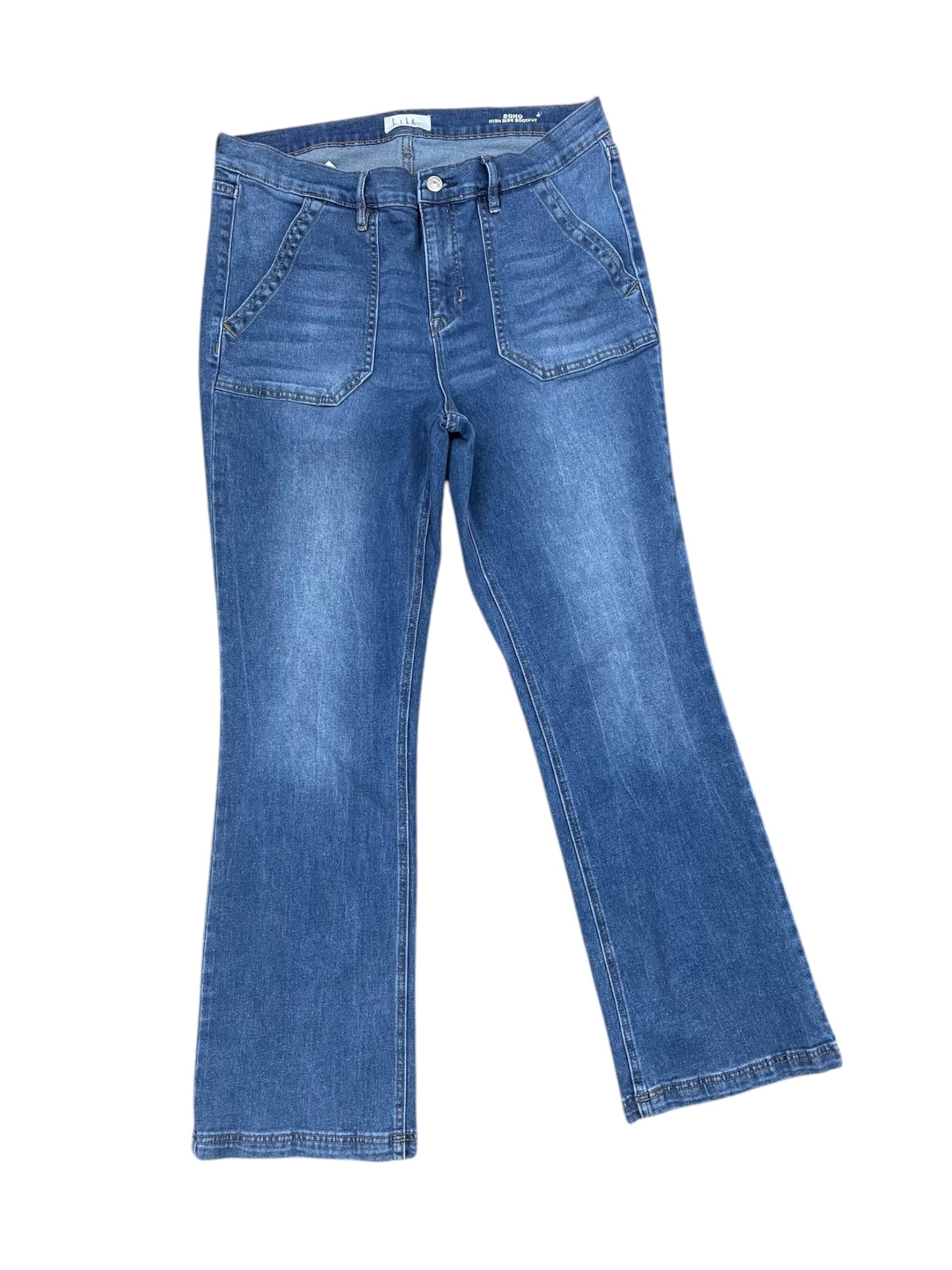 Jeans Boot Cut By Nicole By Nicole Miller In Blue Denim, Size:12