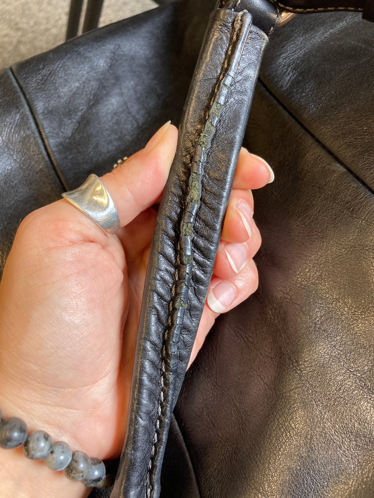 Handbag Designer By Coach In Black, Size:Large