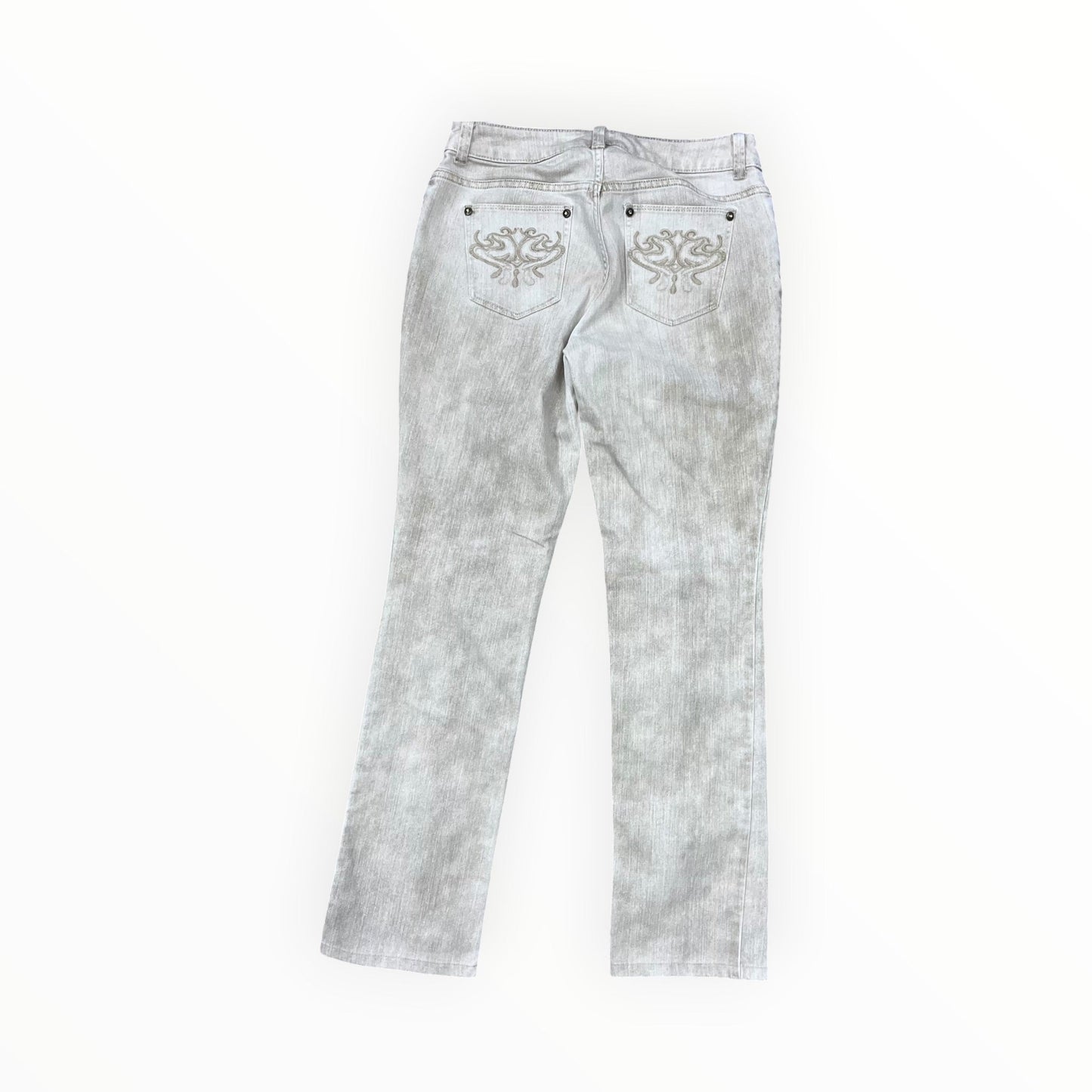 Jeans Straight By Chicos In Tan Denim, Size:4