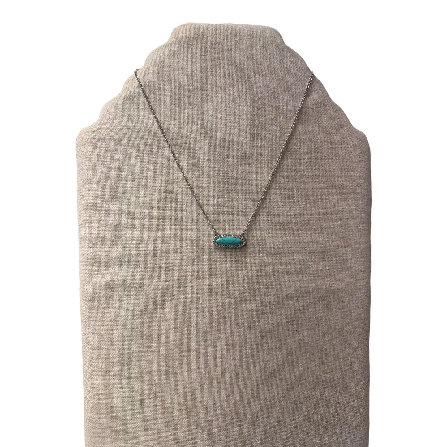 Necklace Statement  In Teal